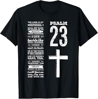 Christian Scripture Psalm 23 Youth Group Pastor Faith T-Shirt