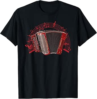 Retro Air Accordion Player Choir Musical Men Women Husband T-Shirt