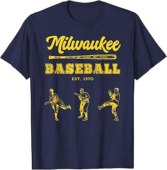 Classic Milwaukee Baseball Fan Retro T-Shirt
