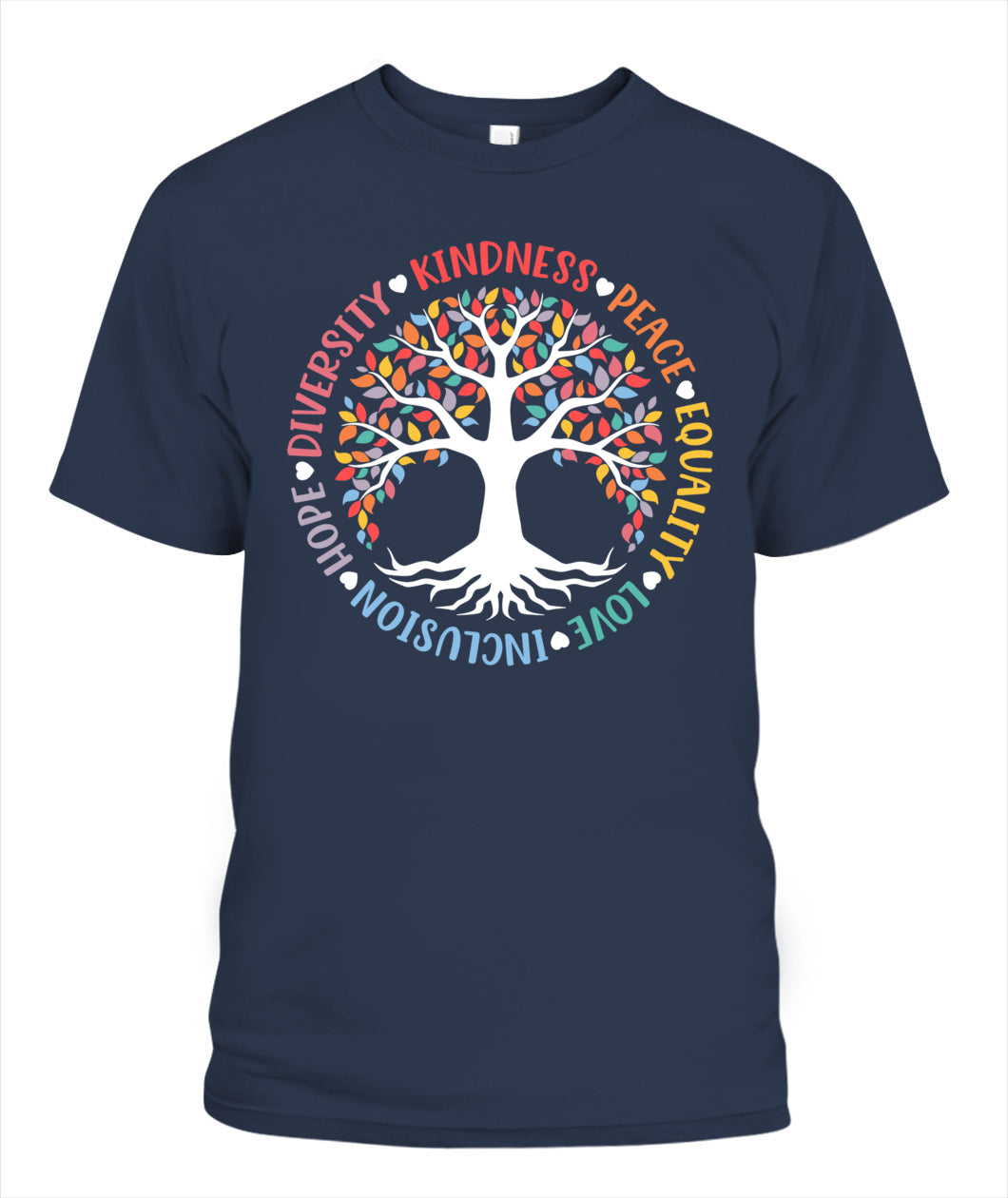 Kindness Peace Equality Love Inclusion Hope Diversity Retro T-Shirt