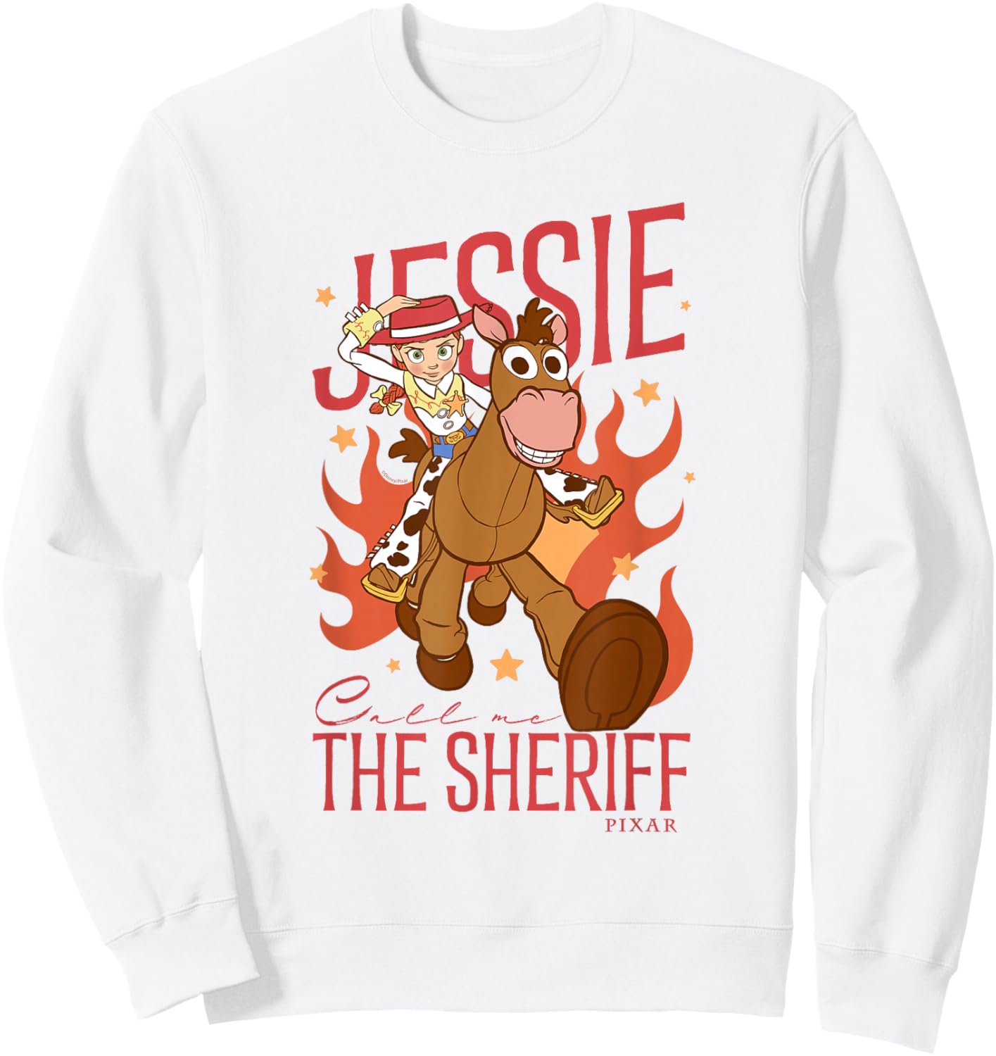 Disney Pixar Toy Story Jessie Bullseye Call Me The Sheriff T-Shirt - Sweatshirt | White