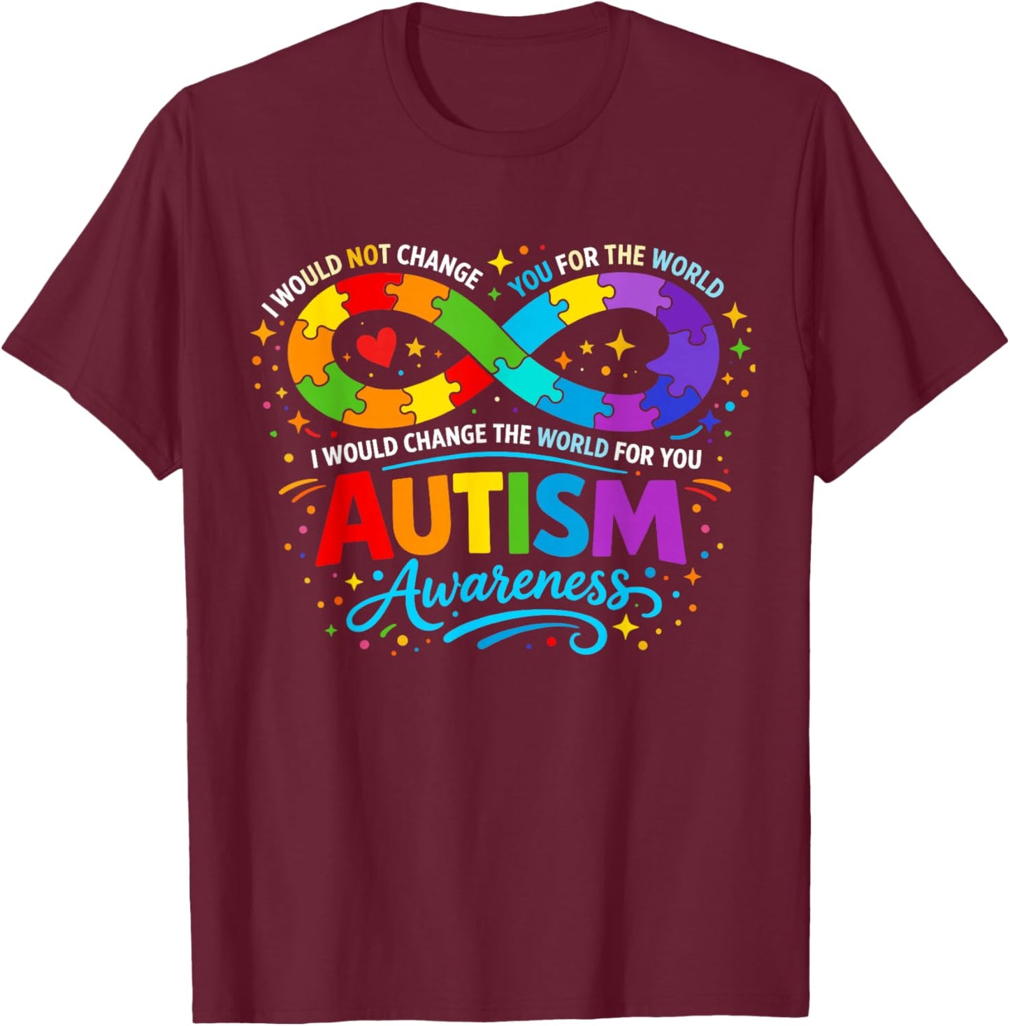 Autism Awareness Infinity Symbol Puzzle Neurodiversity Women T-Shirt - T-Shirt | Maroon