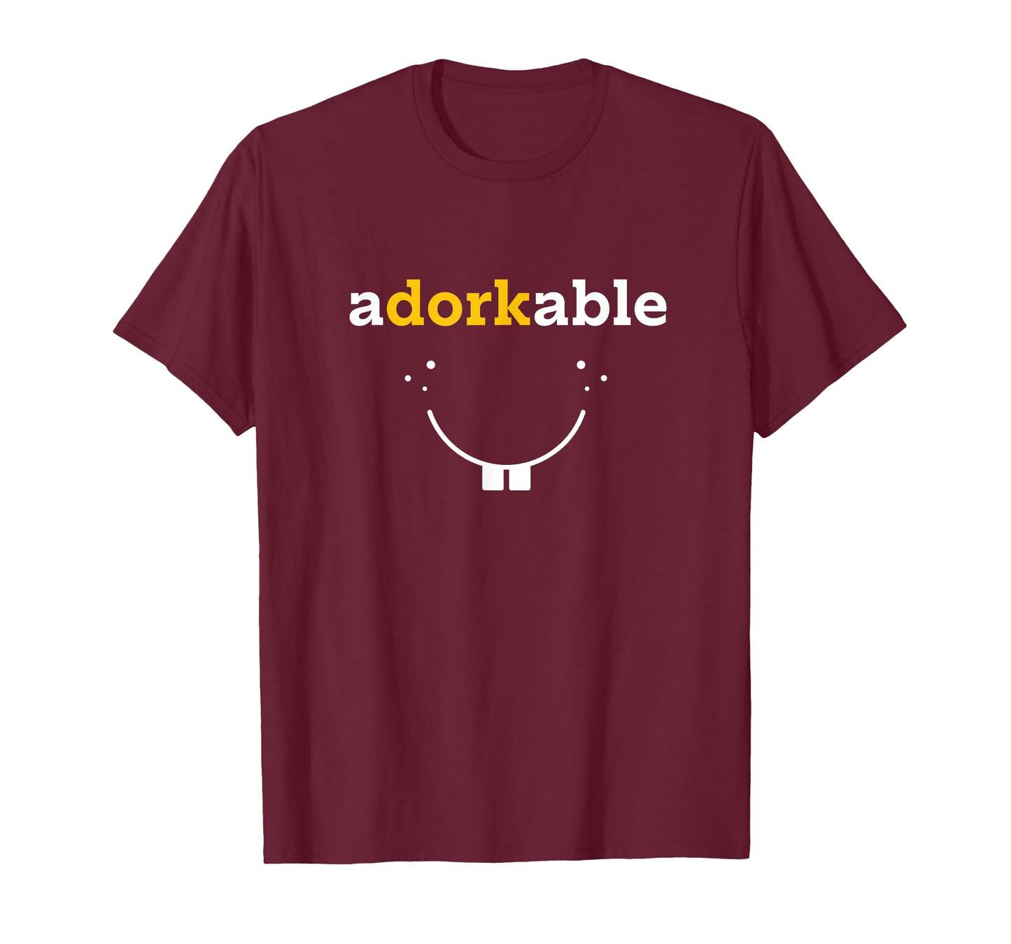 Nerdy Humor Shirt - Adorkable Adorable Dork Smiling Face T-Shirt