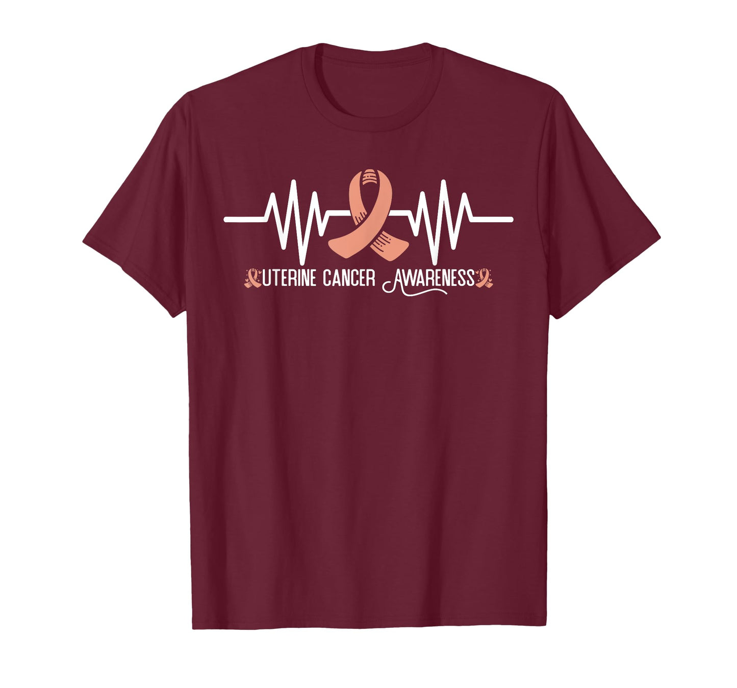 Uterine Cancer Heartbeat Uterine Cancer Awareness T-Shirt