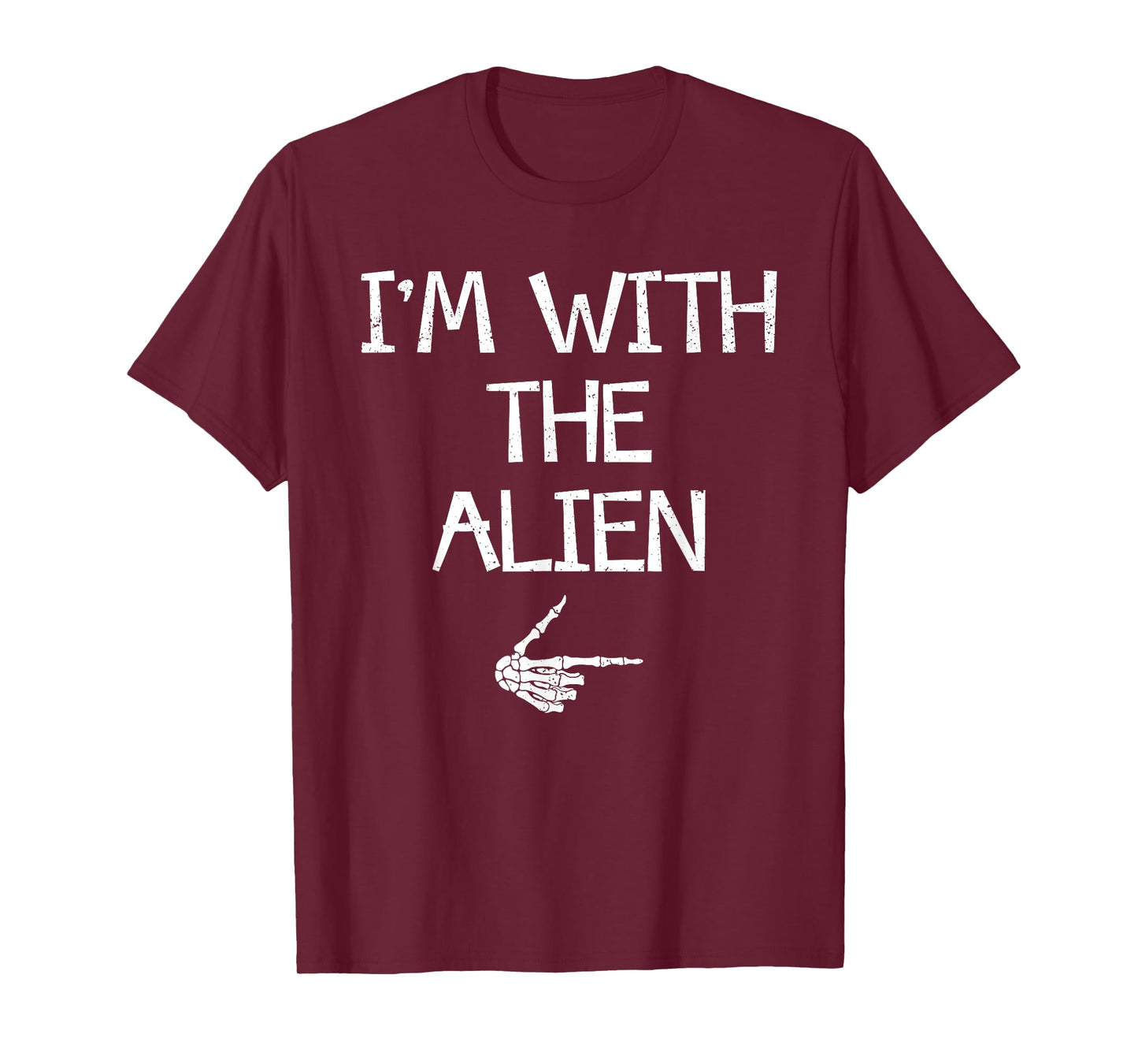 I'm With The Alien Funny Halloween Costume Couples Matching T-Shirt