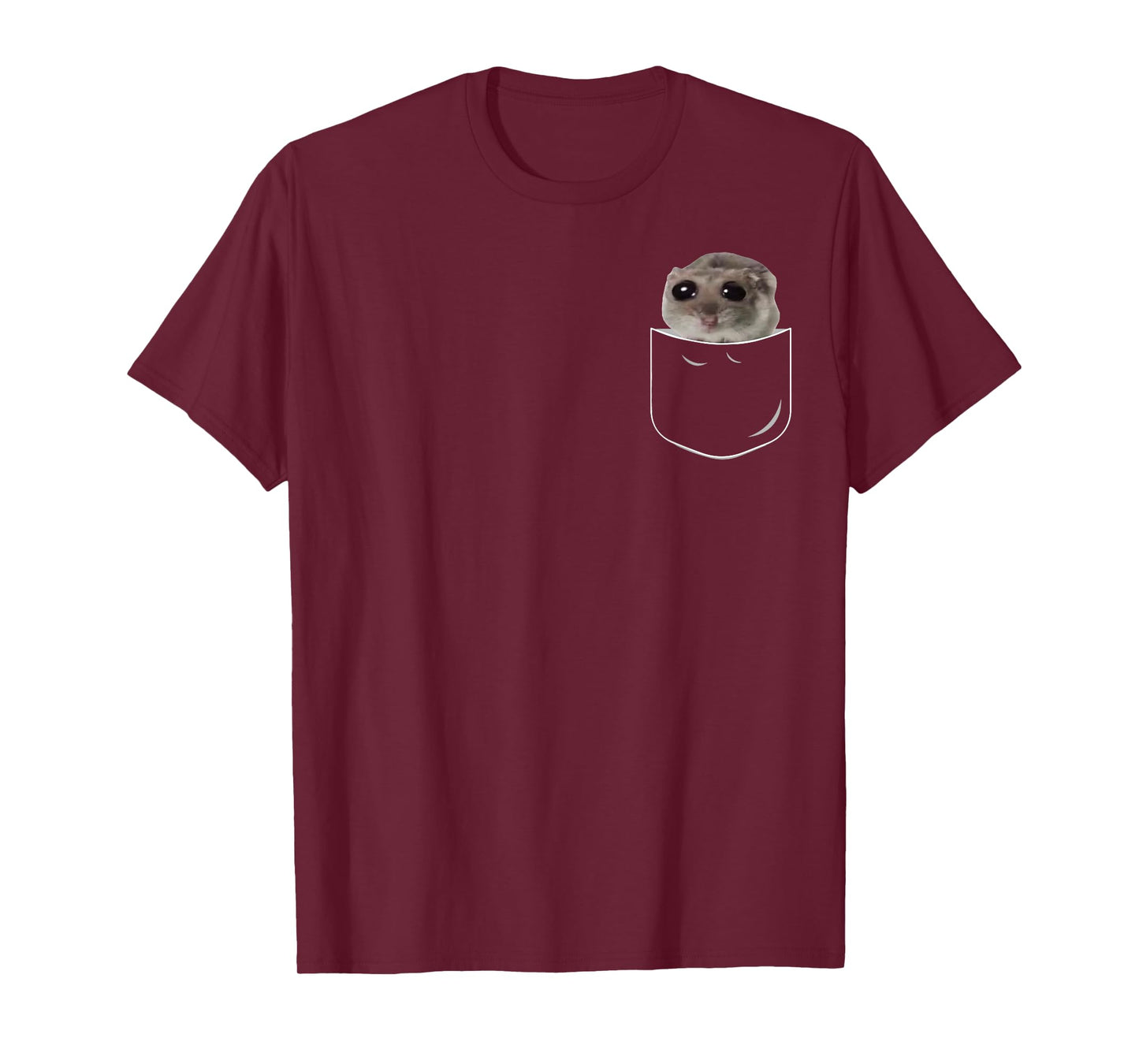 Pocket Sad Hamster Meme Funny Hamster In Pocket T-Shirt