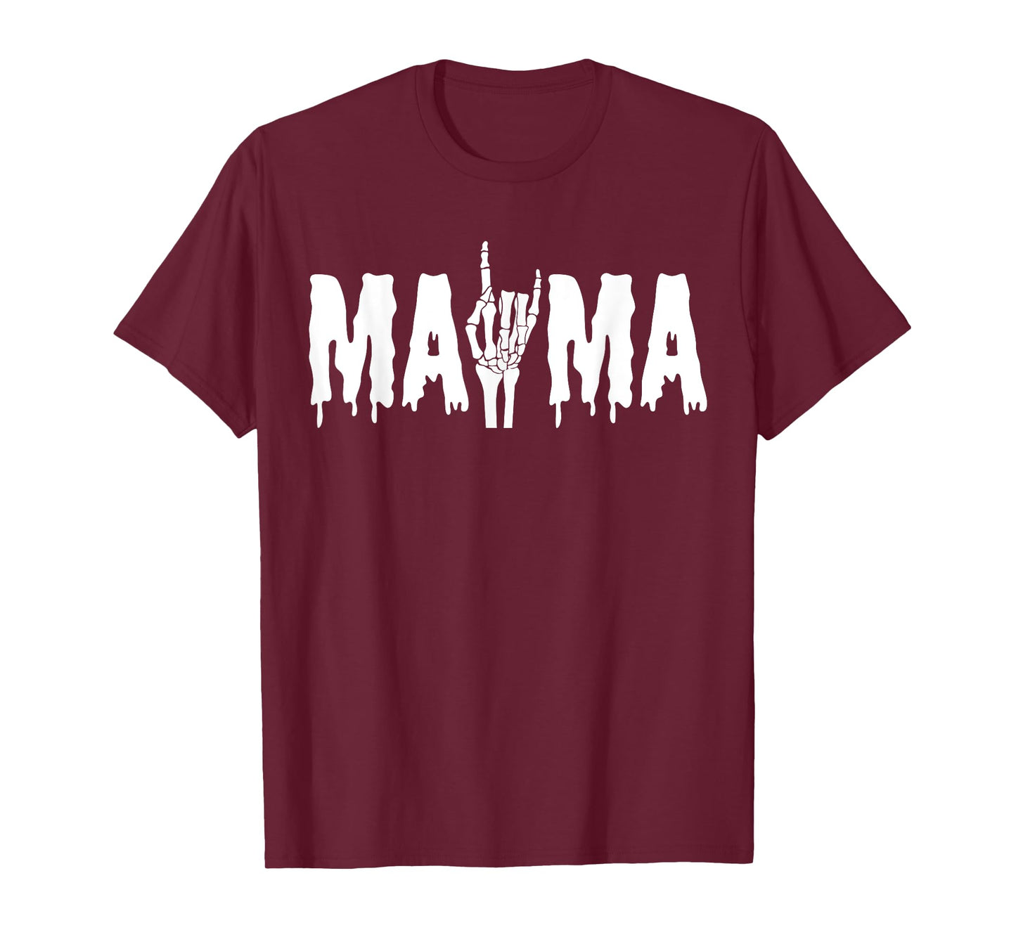 Mama Skeleton Hand Gothic Birthday Halloween Family Matching T-Shirt