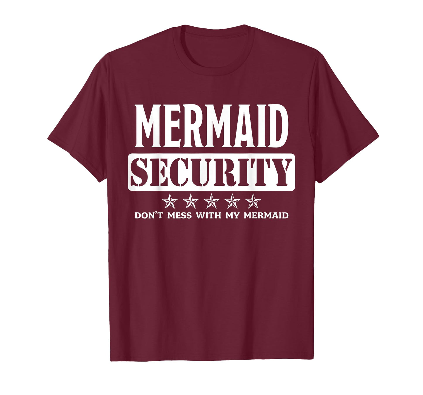 Mermaid Security Halloween Costume Family Birthday Boys Men T-Shirt
