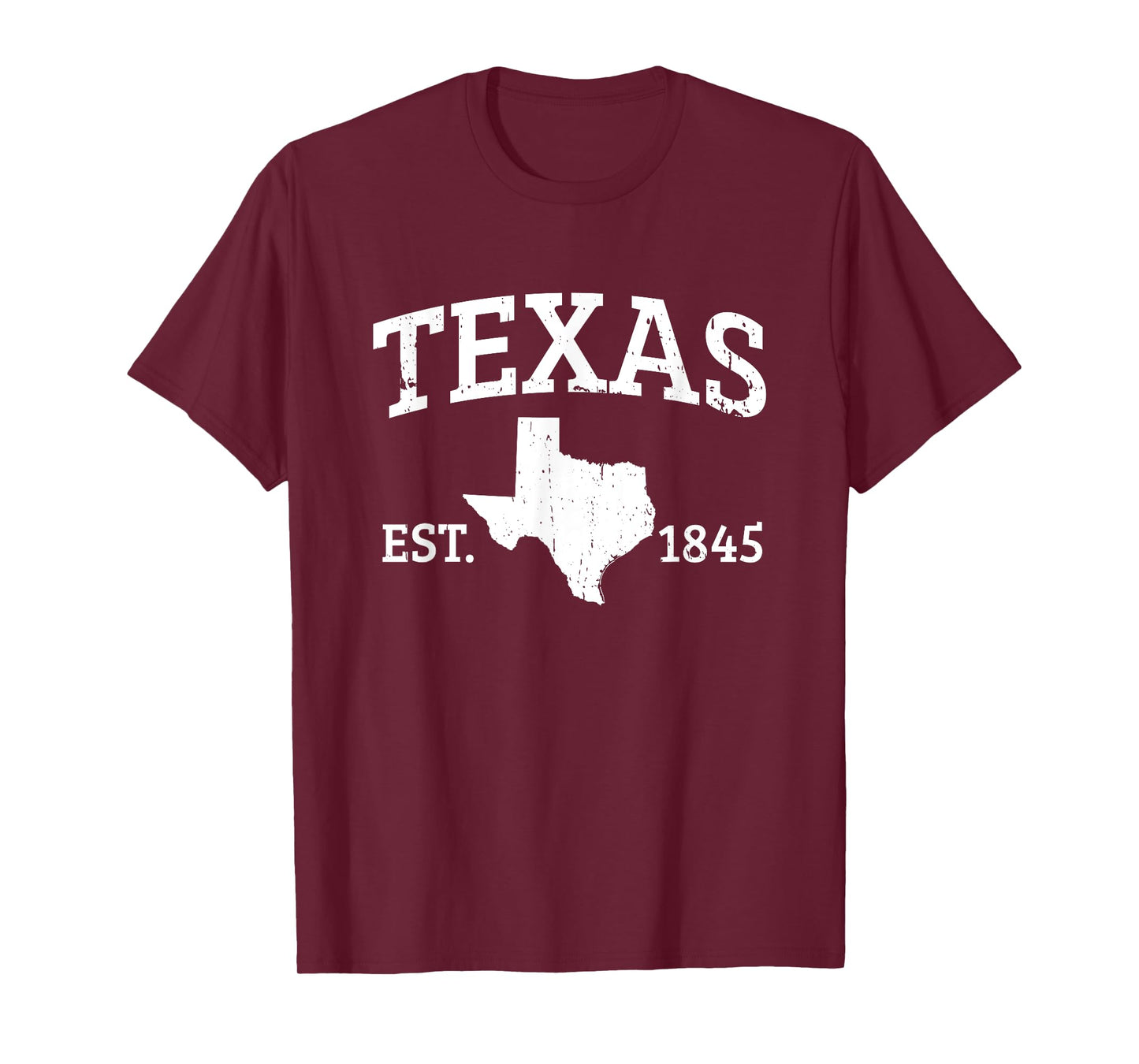 Texas State Est. 1845 Vintage USA Outline Texas T-Shirt