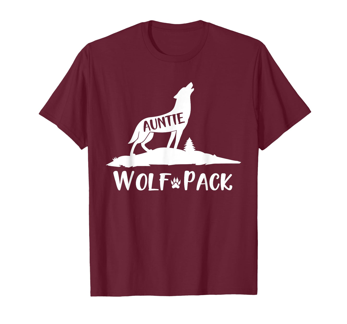 Wolf Pack Matching Family Auntie Wolf Wolves T-Shirt