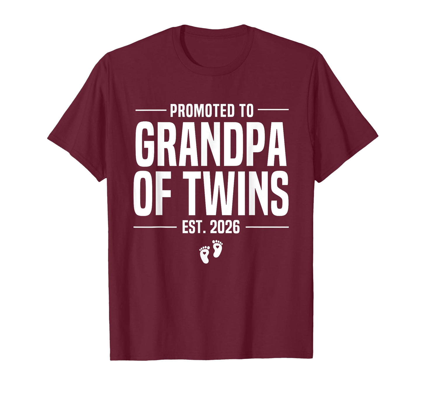 Promoted to Grandpa of twins 2026 New Grandpa Father's day T-Shirt