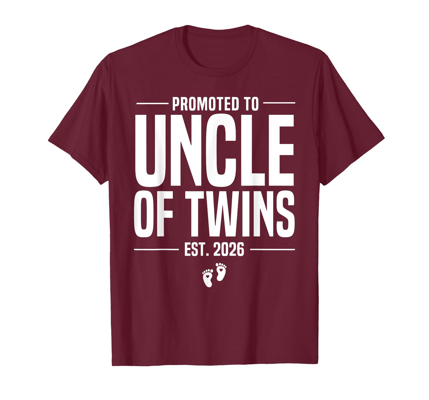 Promoted to Uncle of twins 2026 New Uncle Father's day T-Shirt