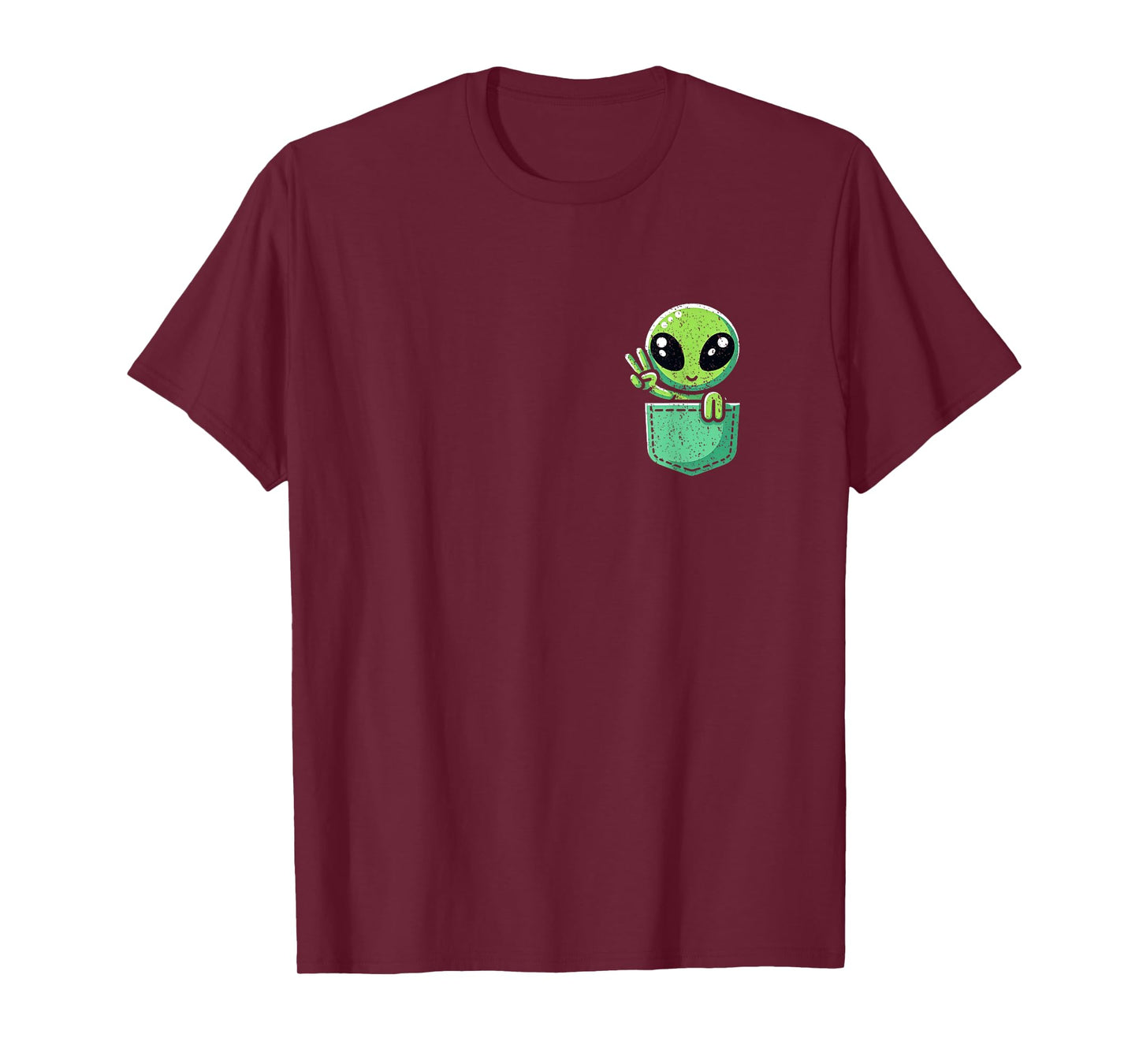 Cute Little Alien In Pocket Universe UFO Baby Monster T-Shirt