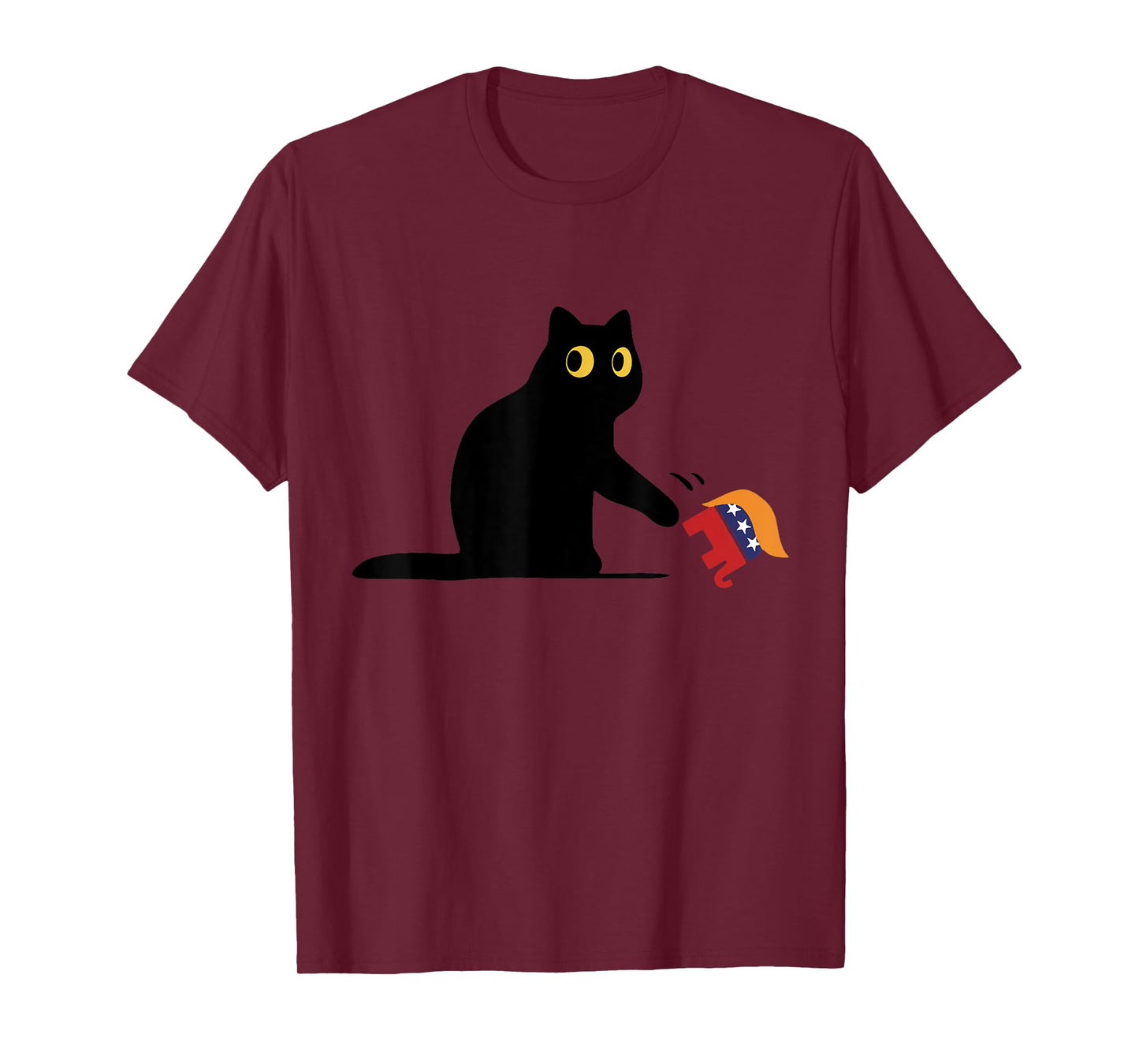 Kamala Harris 2024 Victory Black Cat vs Elephant Trump T-Shirt for Men Women