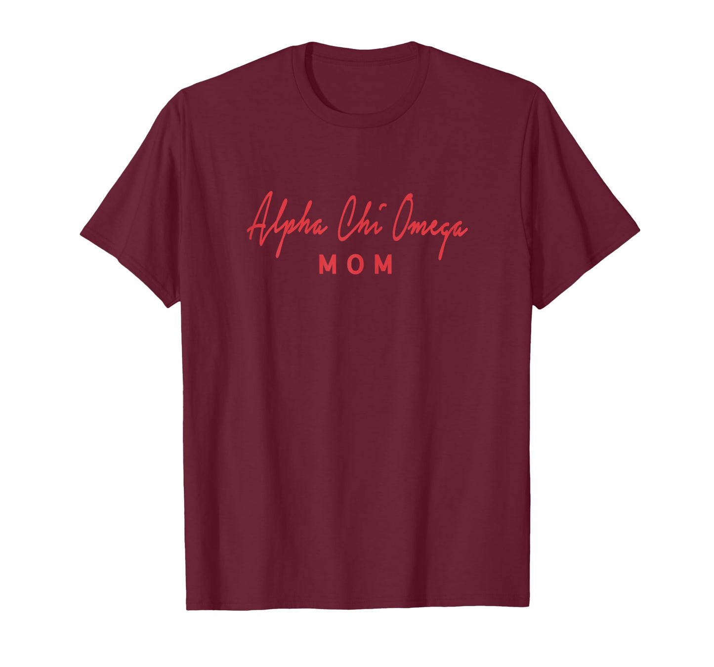 Alpha Chi Omega Officially Licensed Cursive Mom T-Shirt