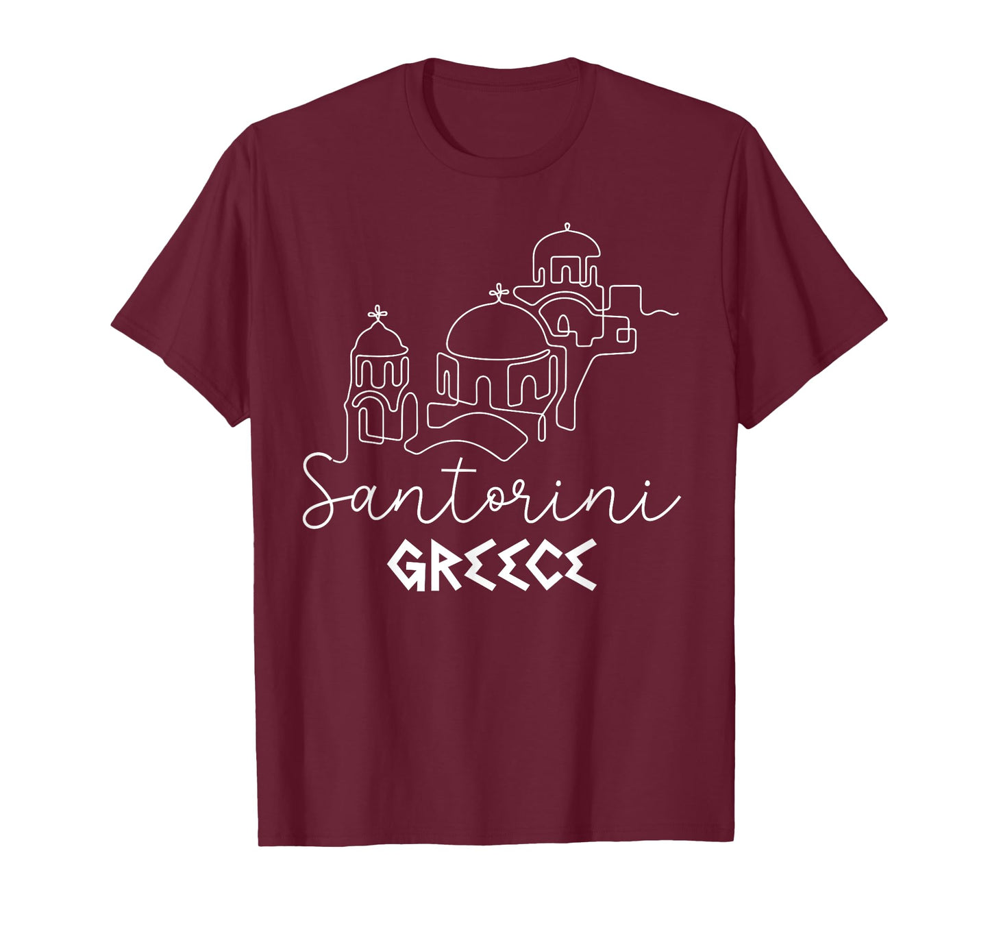 Santorini Greece Travel Destination Summer Family Vacation T-Shirt for Men Women Girls Kids
