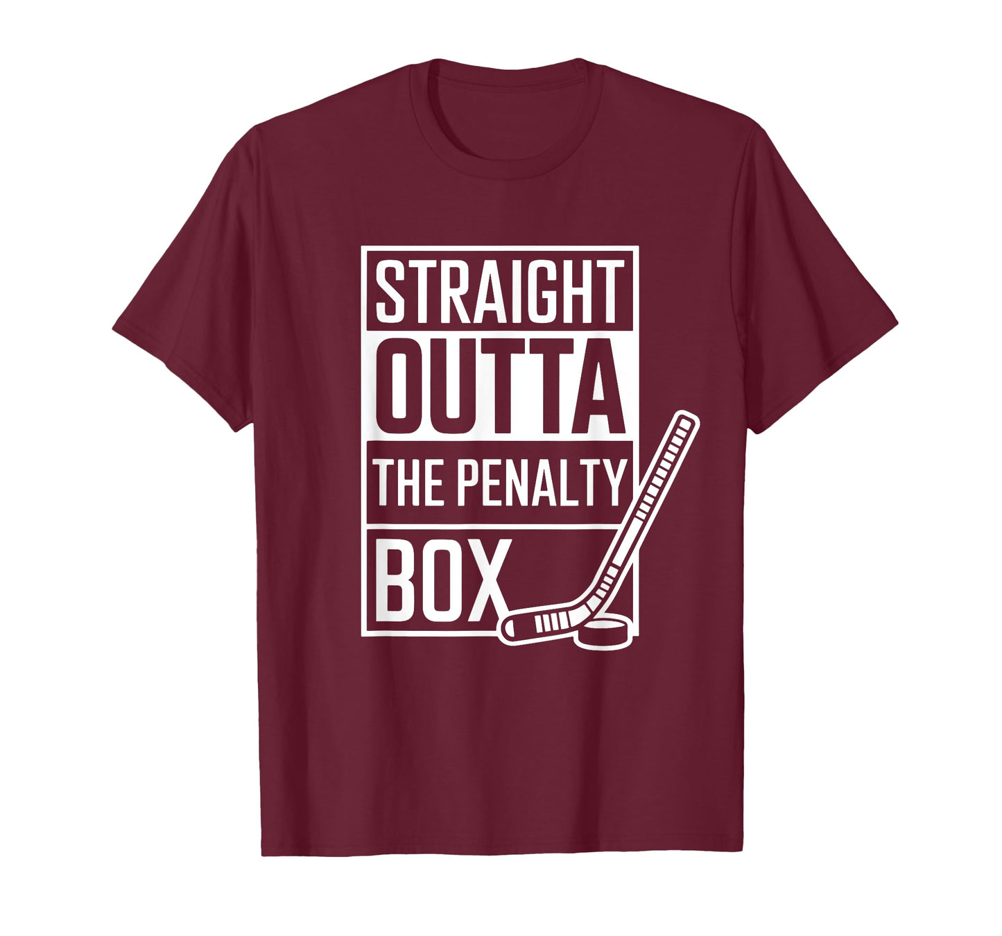Straight Outta The Penalty Box Shirt Funny Ice Hockey Player T-Shirt