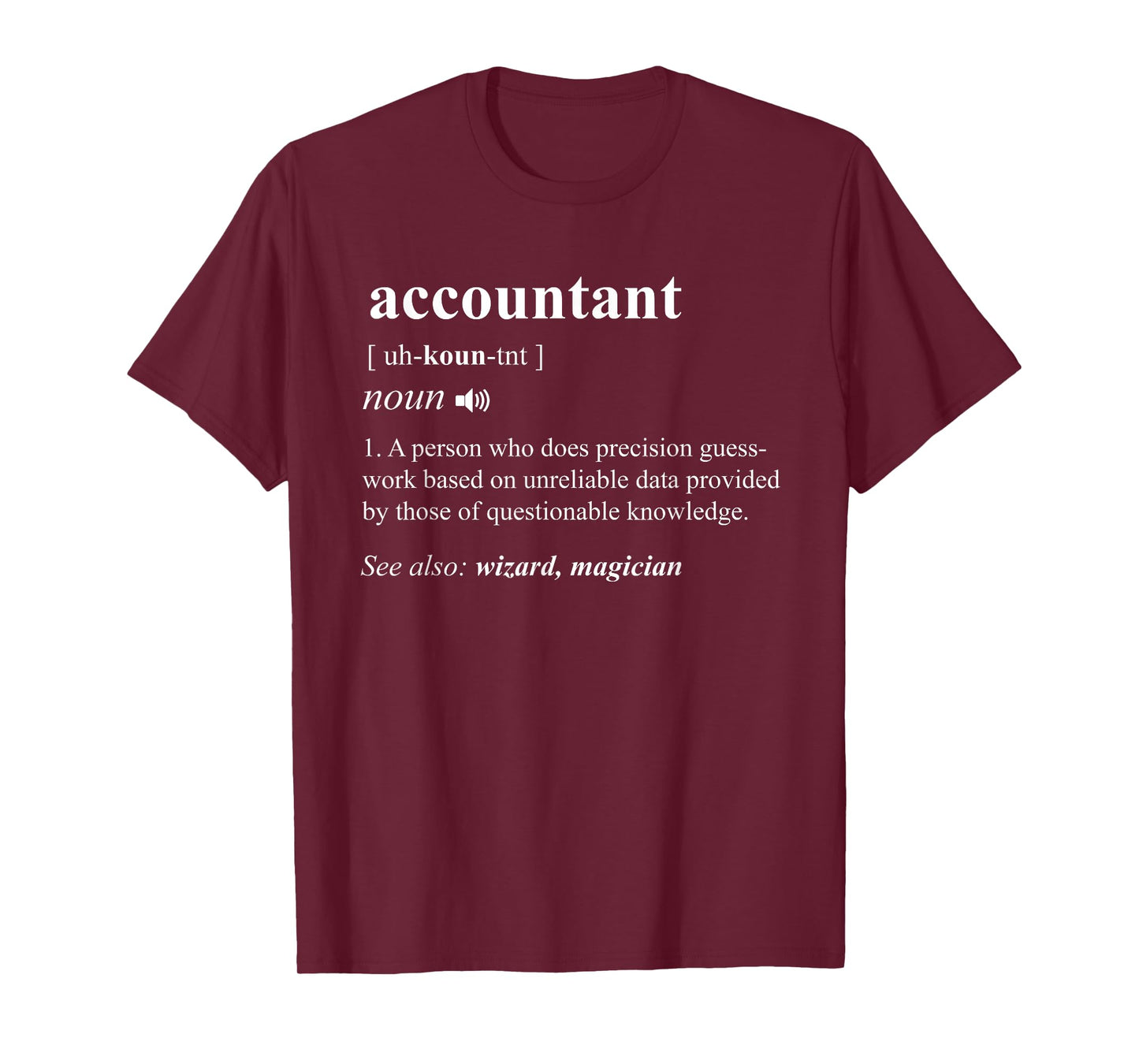 Accountant Definition Noun Accounting Major CPA Funny Gifts T-Shirt