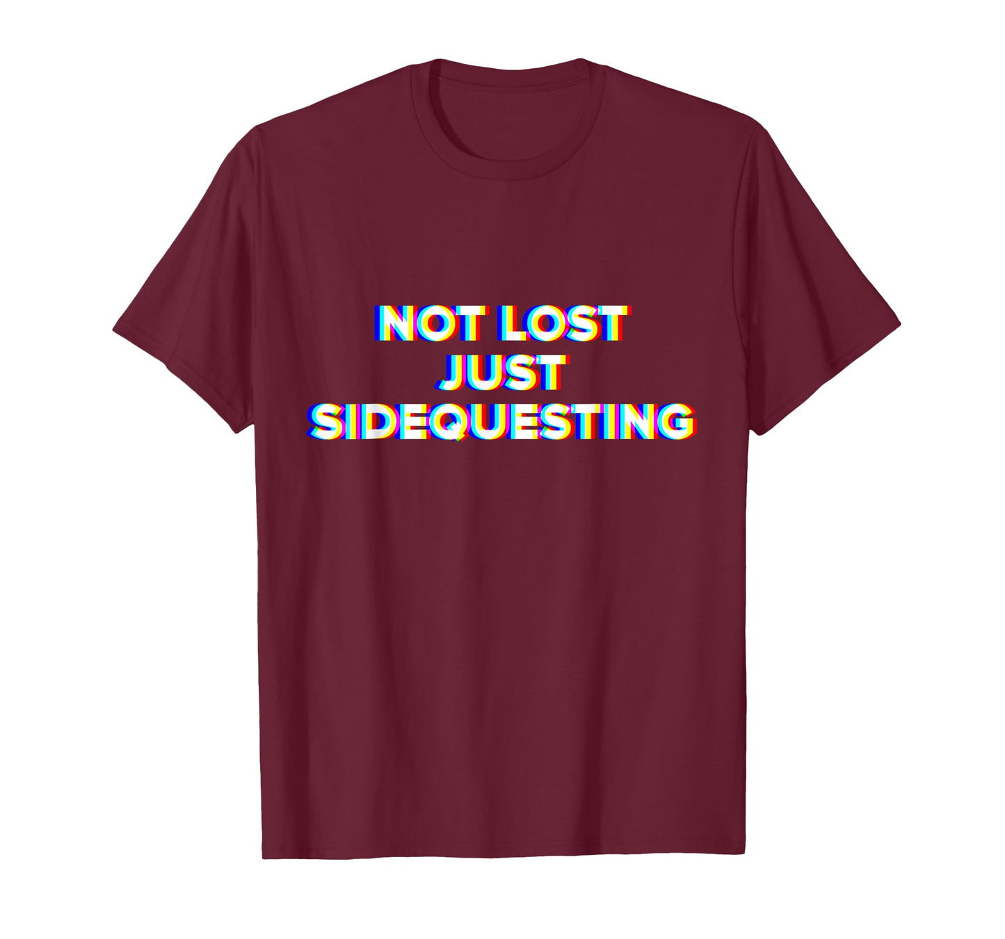 Not Lost Just Sidequesting EDM Techno Rave Optical Illusion T-Shirt