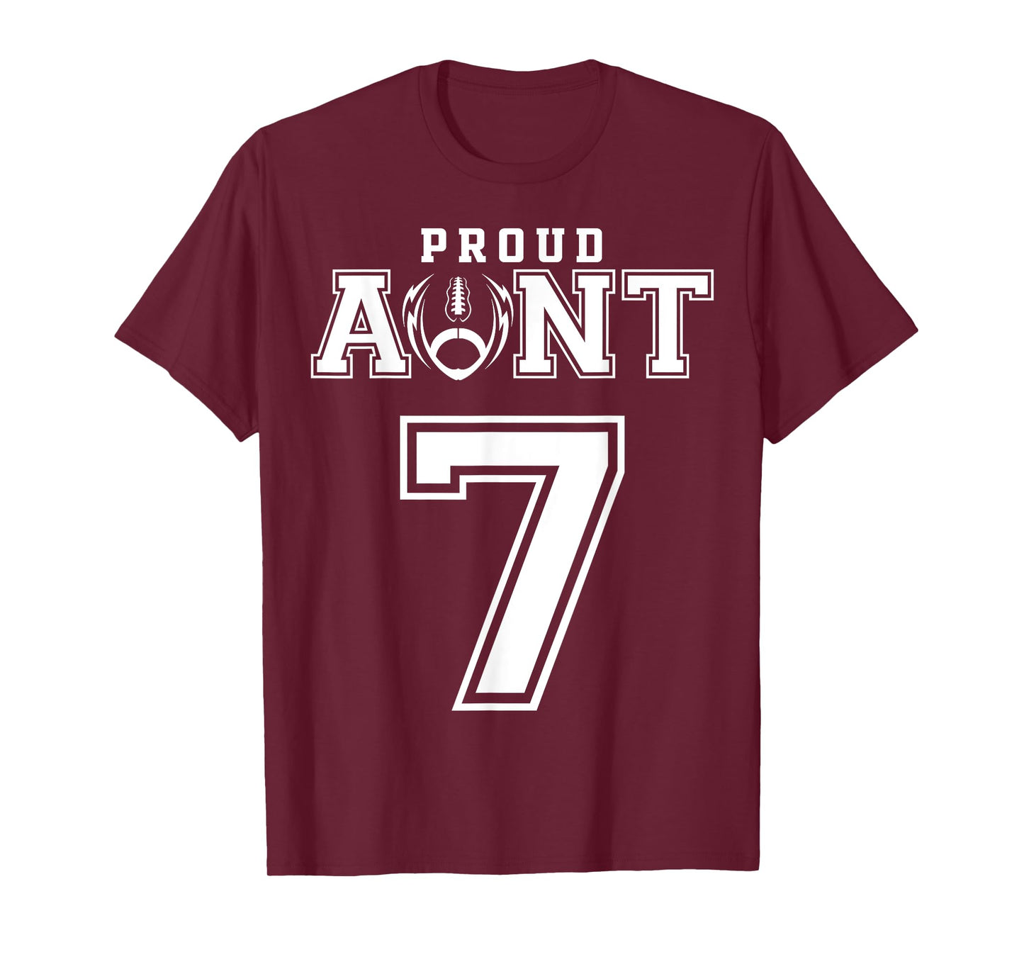 Custom Proud Football Aunt Number 7 Personalized For Women T-Shirt