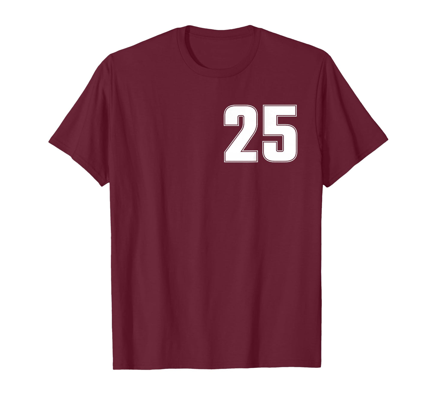NUMBER 25 TWENTY FIVE AGE YEAR SPORT JERSEY #25 T-Shirt