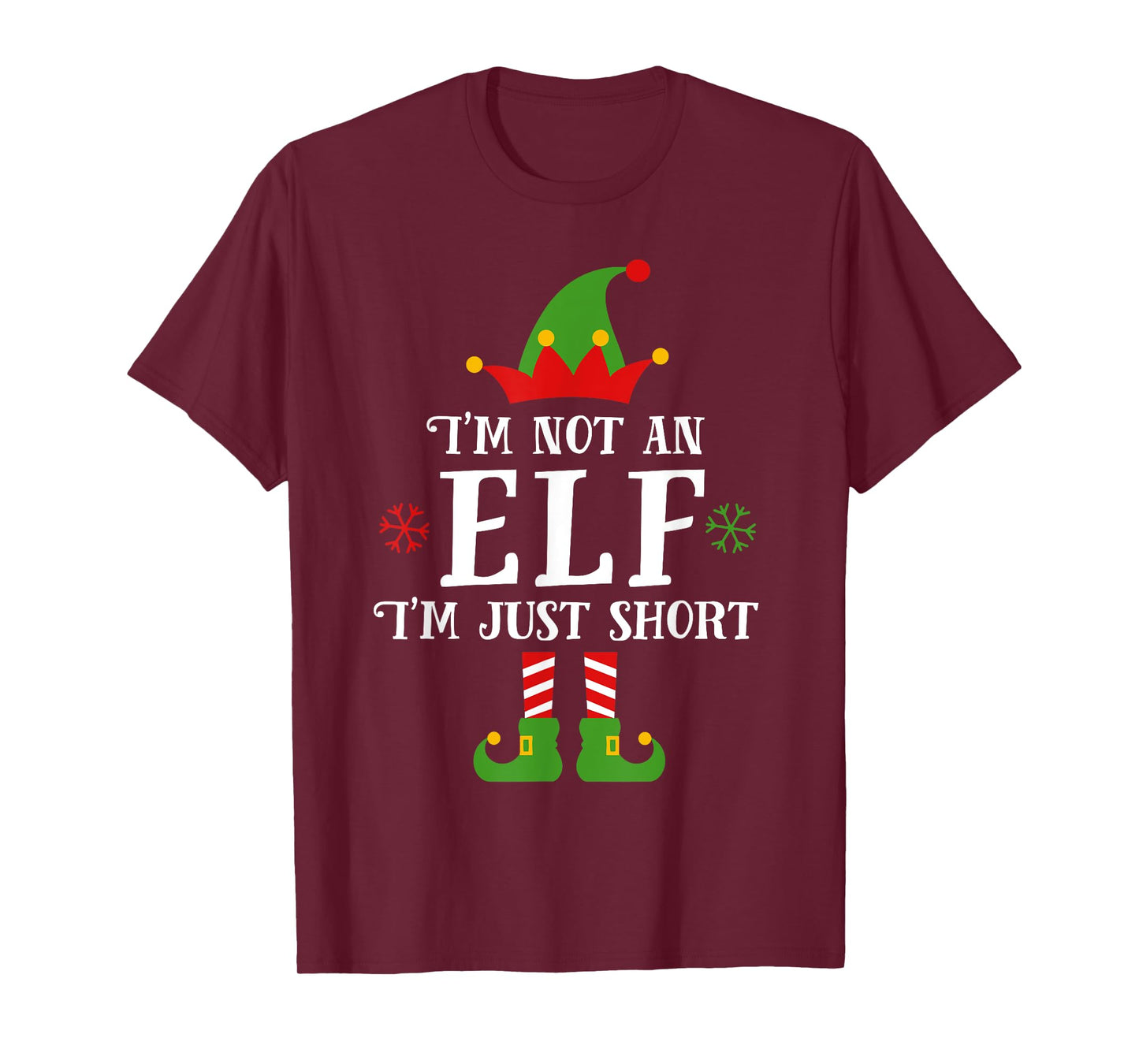 Im Not An Elf Family Christmas Pjs Matching Men Women Kids T-Shirt