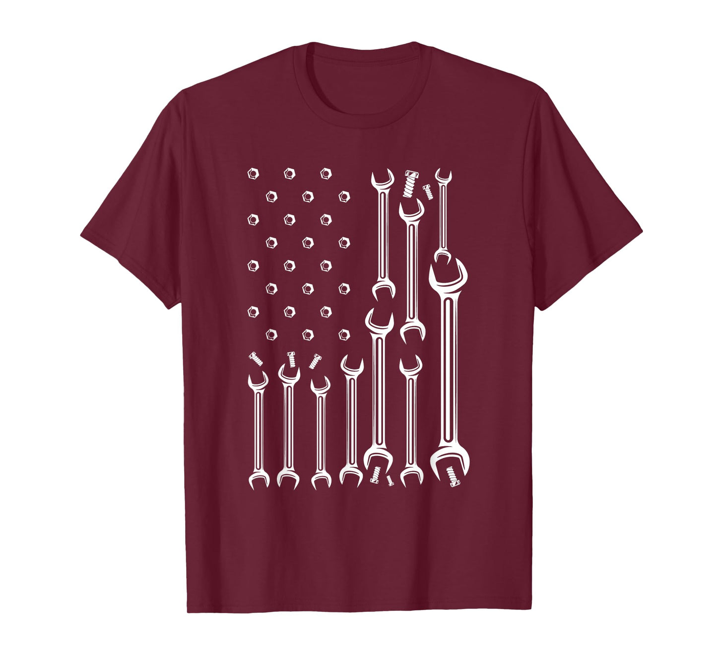 American Flag USA Mechanic Wrenches Tools Gift T-Shirt for Women Kids Men