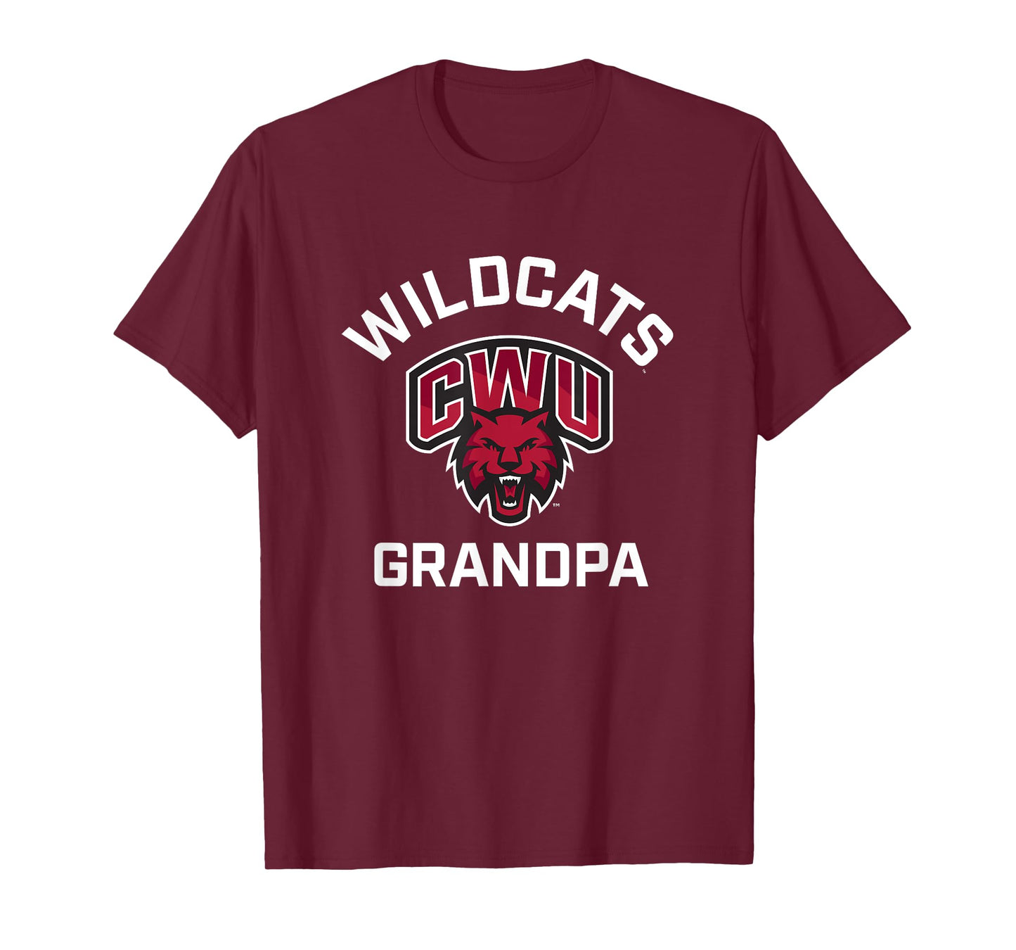 Central Washington University Wildcats Arched Grandpa T-Shirt