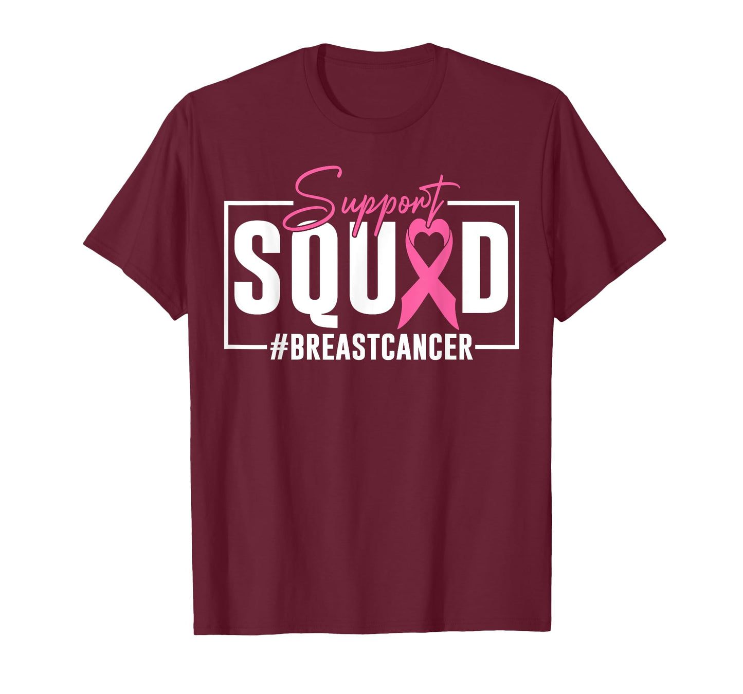 Support Squad Breast Cancer Awareness Pink Ribbon T-Shirt