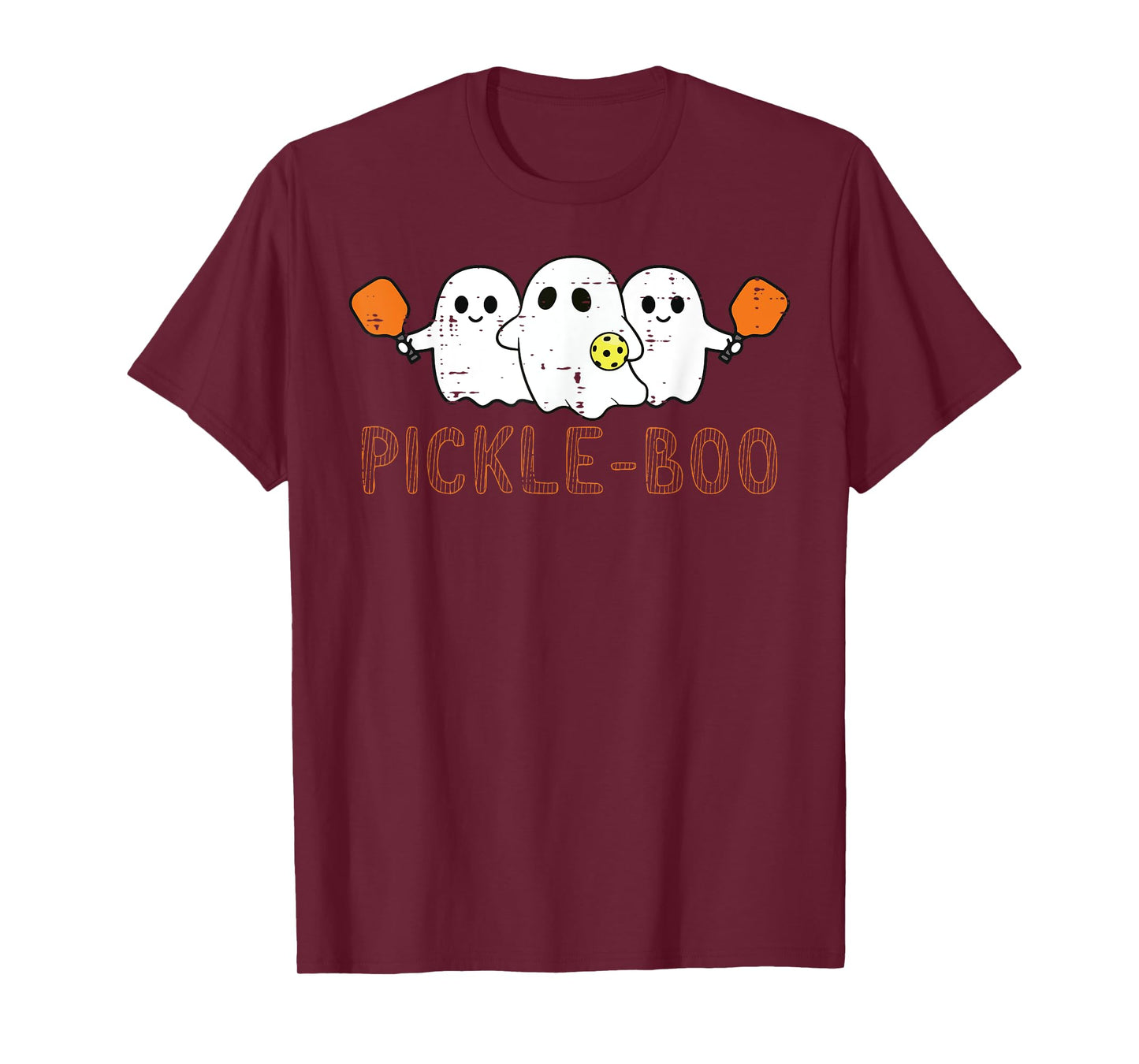 Halloween Pickleball Ghosts Pickle Boo Costume Men Women Kid T-Shirt