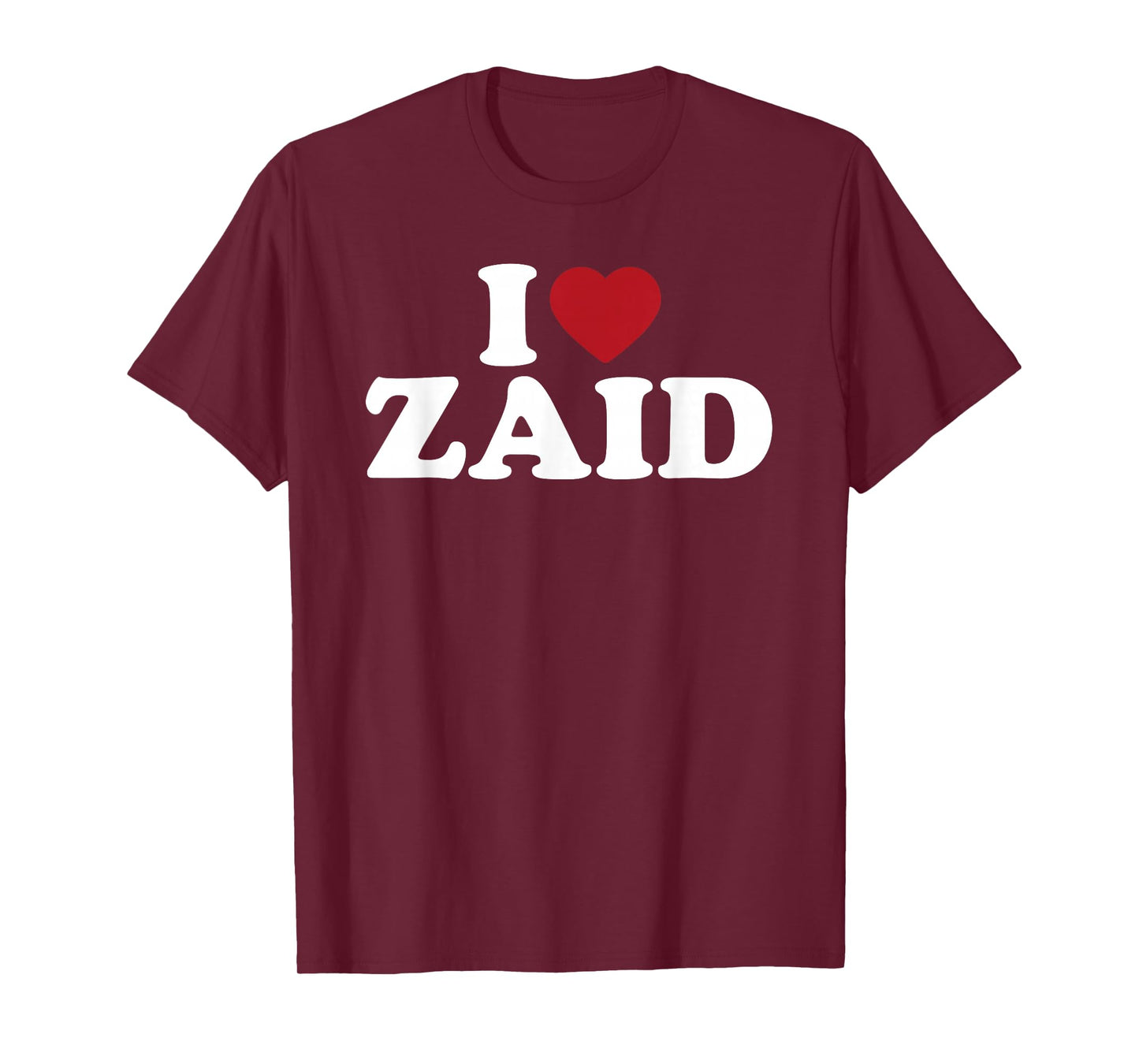 I Love Zaid, I Heart Zaid Red Heart T-Shirt