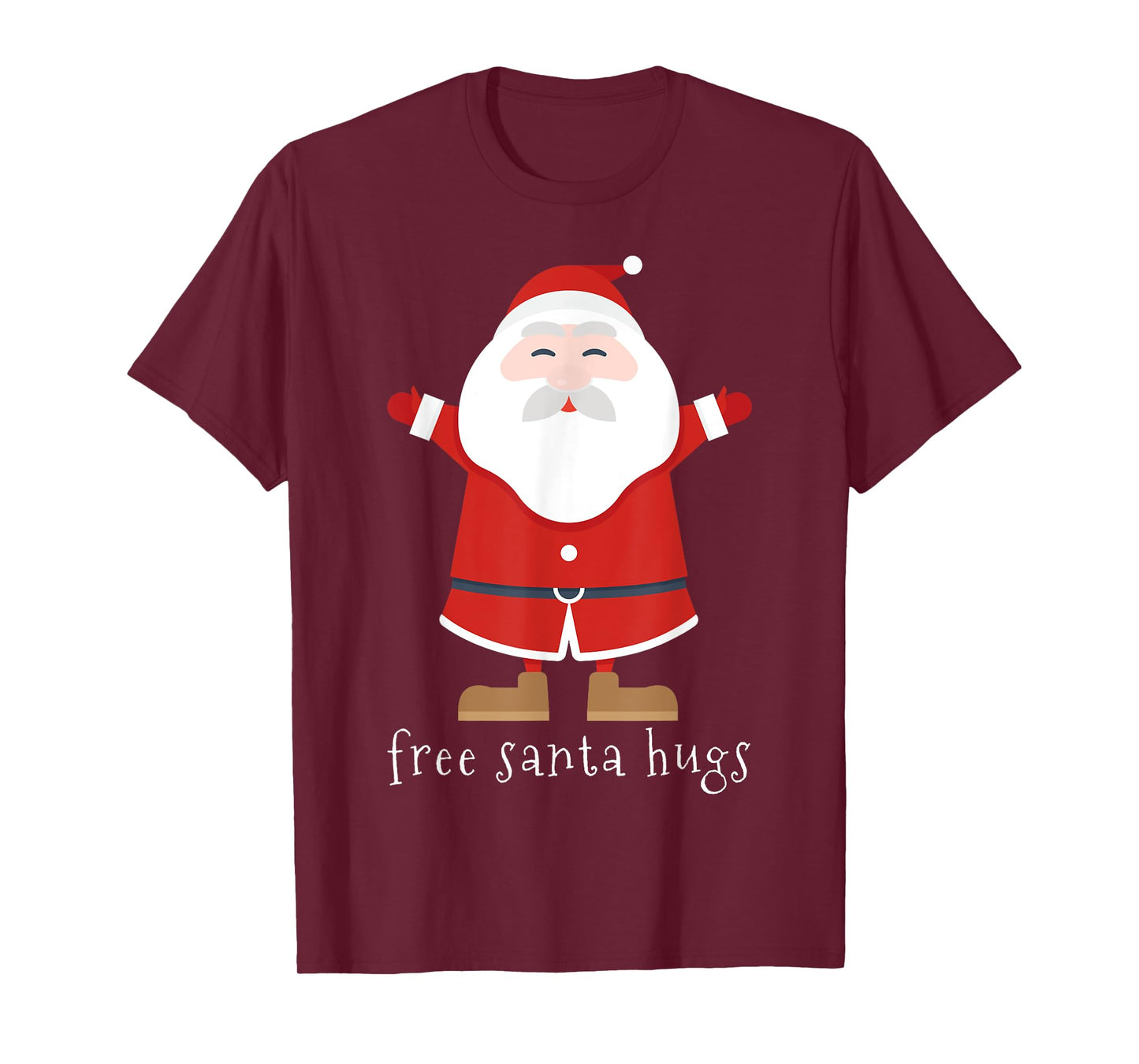 Free Santa Hugs Cute Christmas Holiday T-Shirt