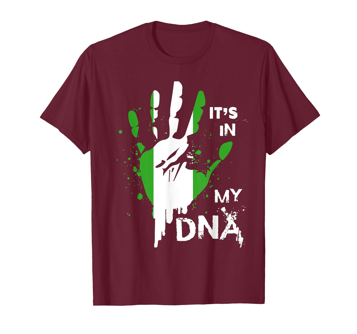 Nigeria IT'S IN MY DNA Shirt Nigerian Flag Proud Fingerprint T-Shirt