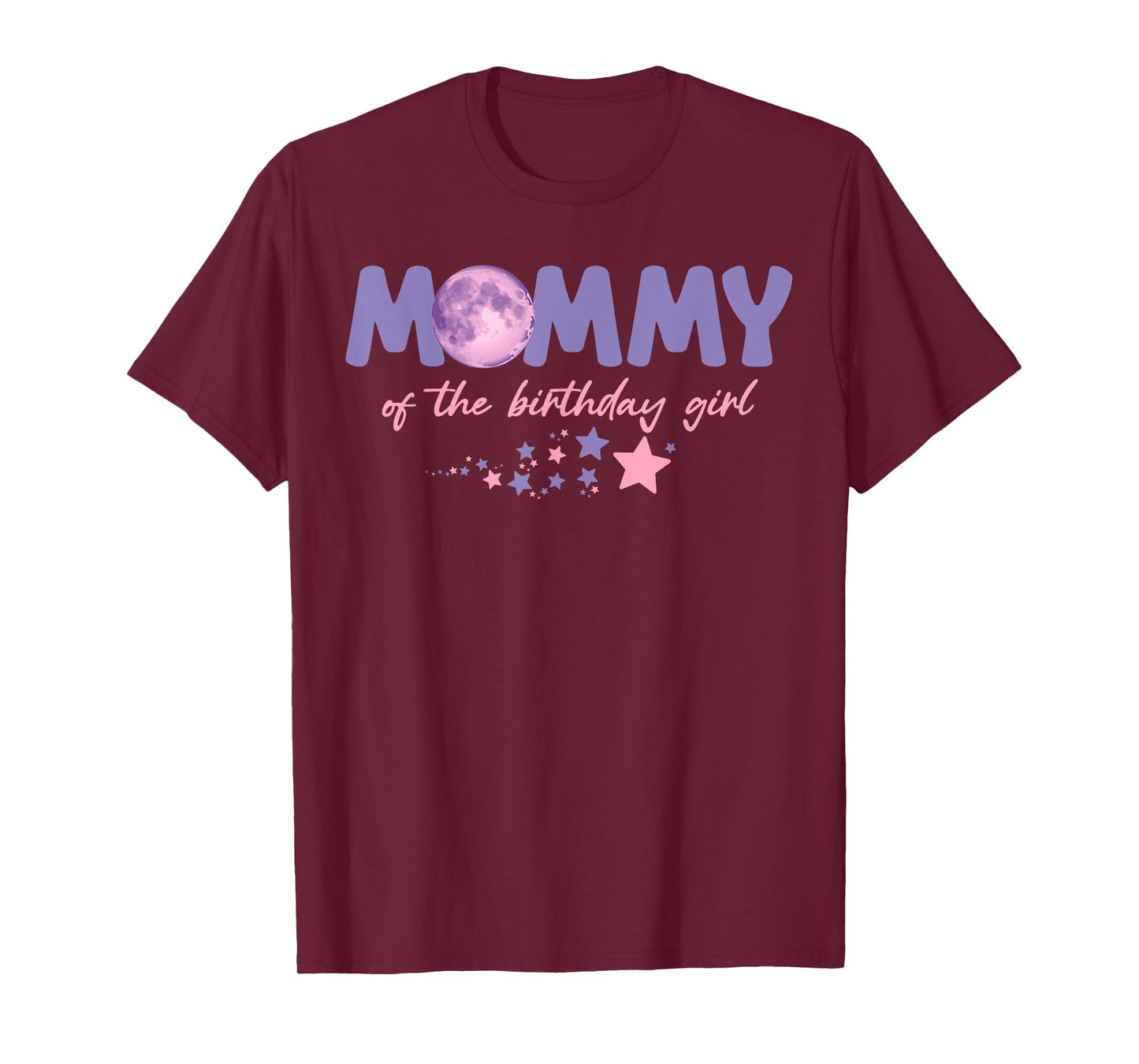 Two The Moon Mommy Of the Birthday Girl Astronaut Family T-Shirt