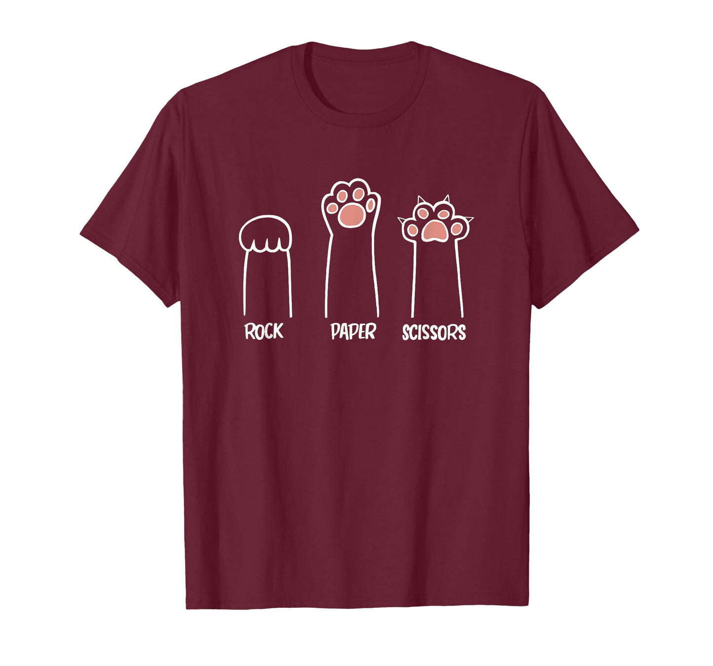 Rock Paper Scissors Game Cute Cat Kitty Paws Men Women Girls Kids T-Shirt