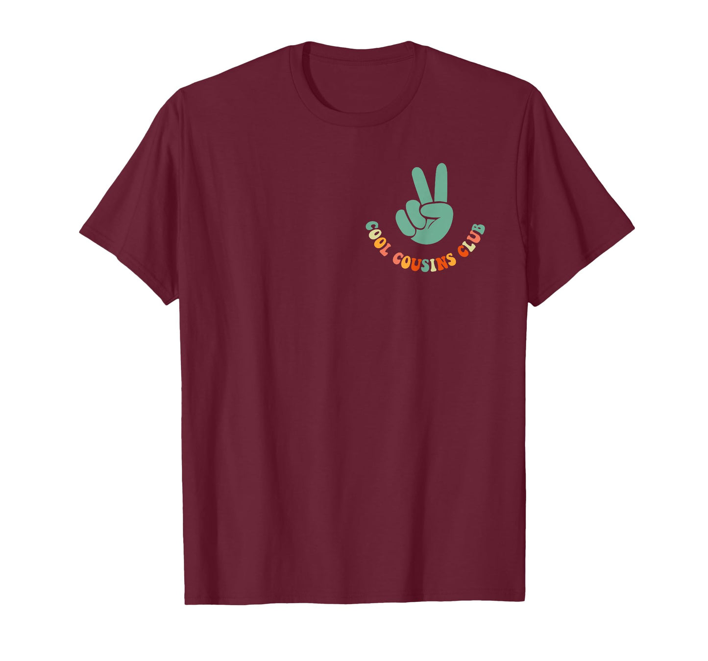 Cool Cousin Club Retro Cousin Matching Family Crew 2 Sided T-Shirt