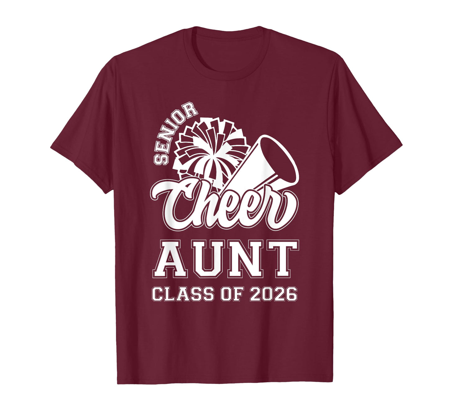 Senior Cheerleader Aunt Cheer Class Of 2026 Graduation Women T-Shirt