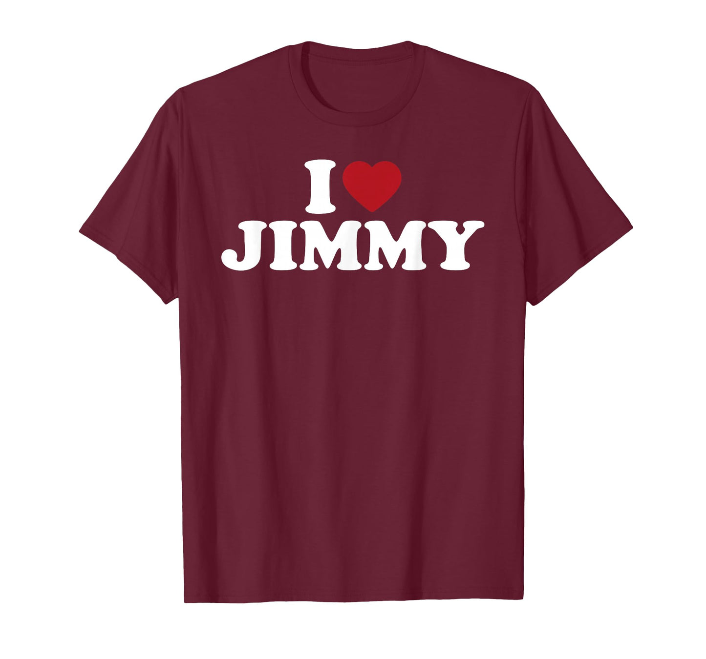I Love Jimmy, I Heart Jimmy Red Heart T-Shirt