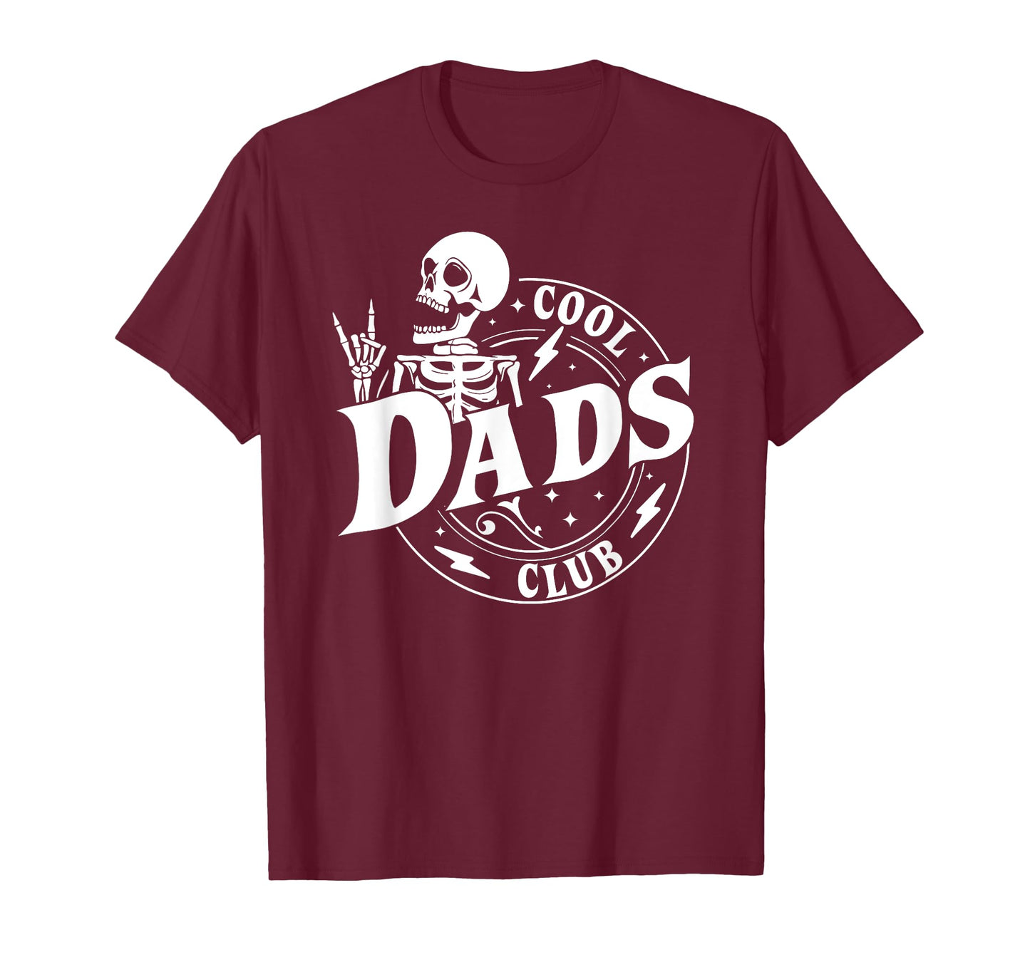 Cool Dads Club Skeleton Retro Rock Matching Family T-Shirt