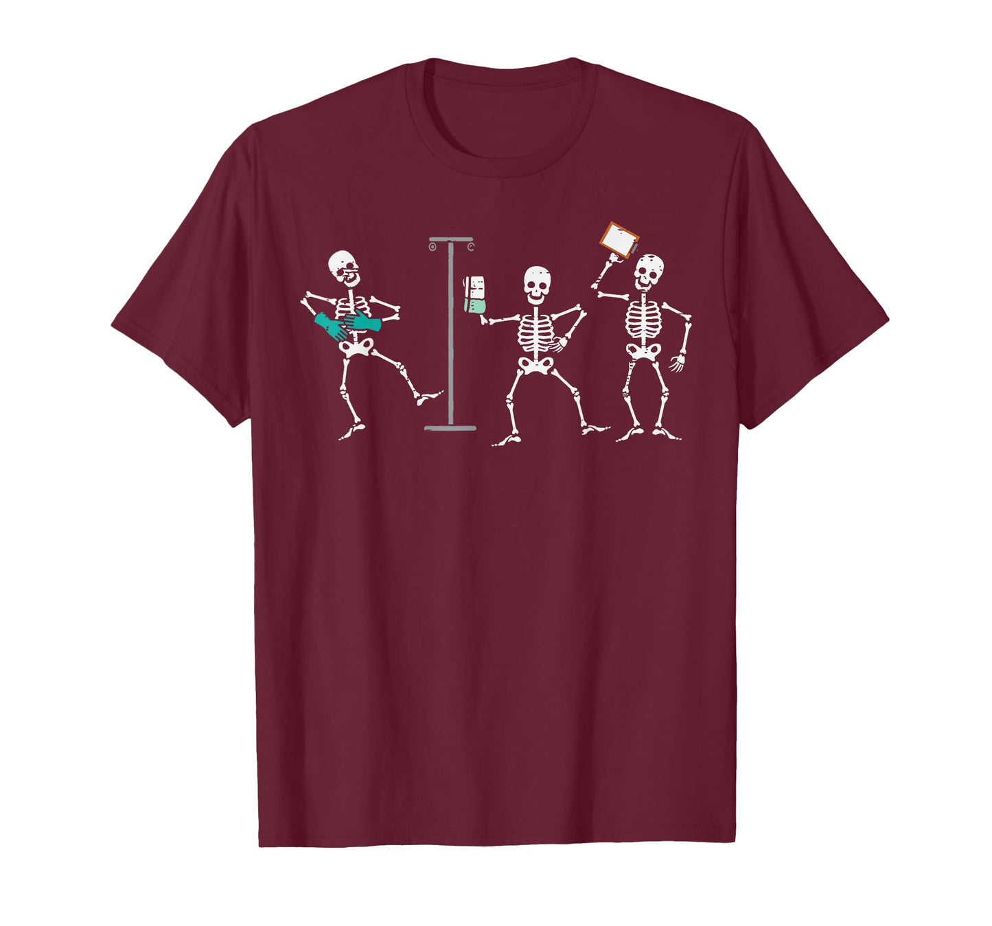 Halloween Ortho Nurse Skeletons Costume Scrub Top Men Women T-Shirt