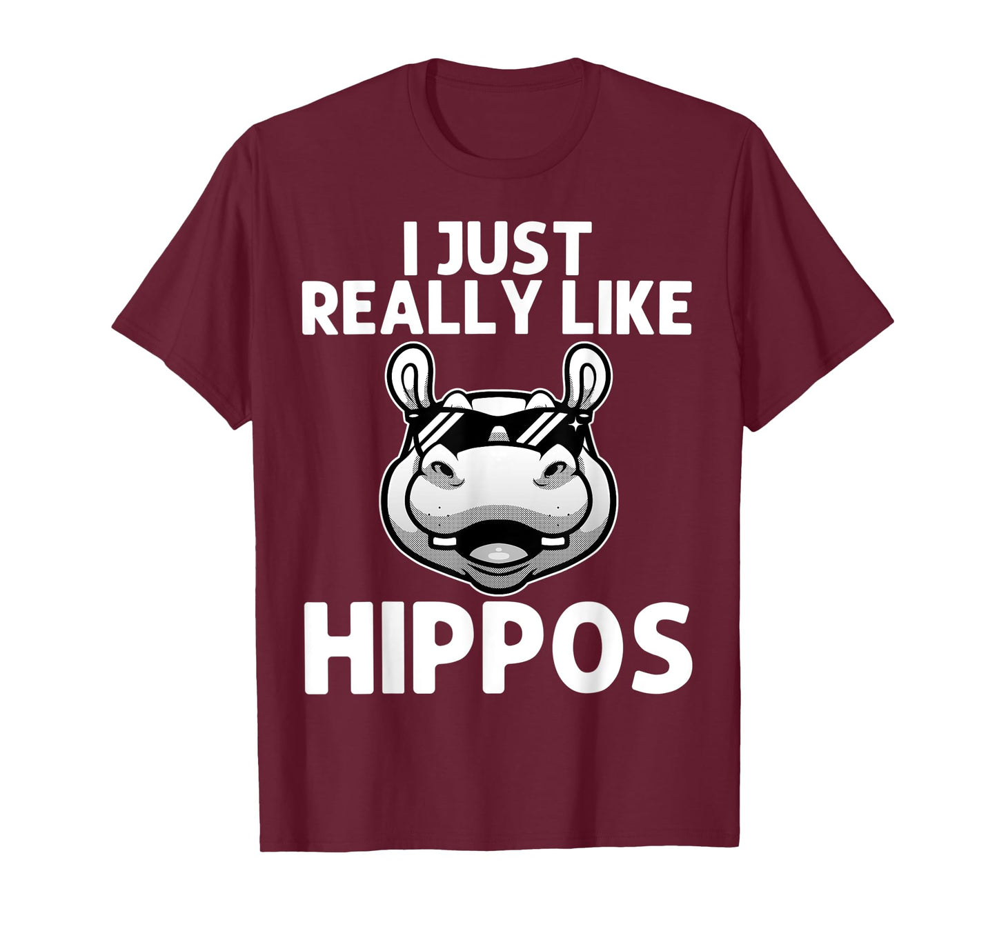 Funny Hippo Design For Men Women Kids Hippopotamus Lover T-Shirt