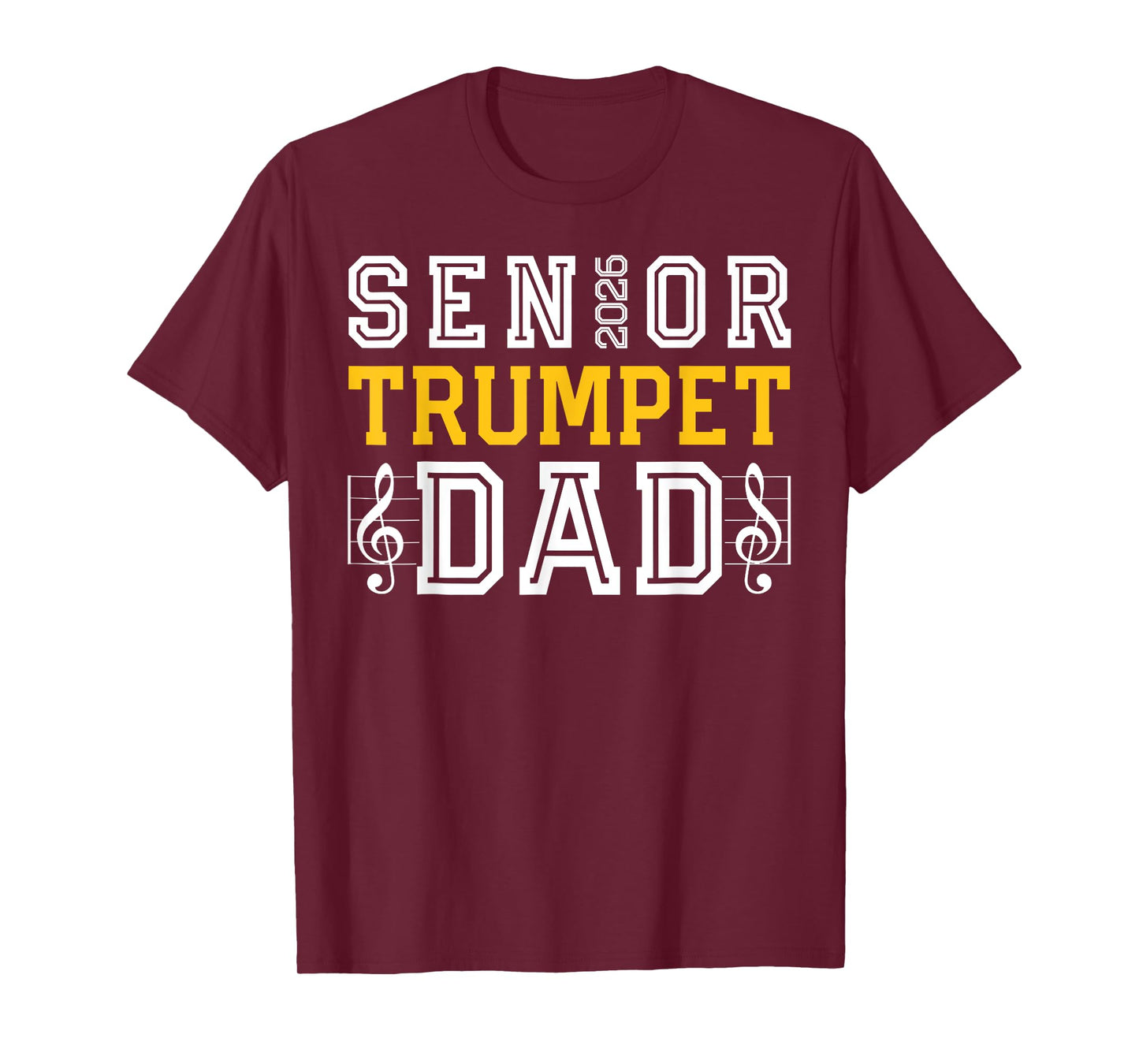 Retro Senior Trumpet Dad 2026 Marching Band Class of 2026 T-Shirt