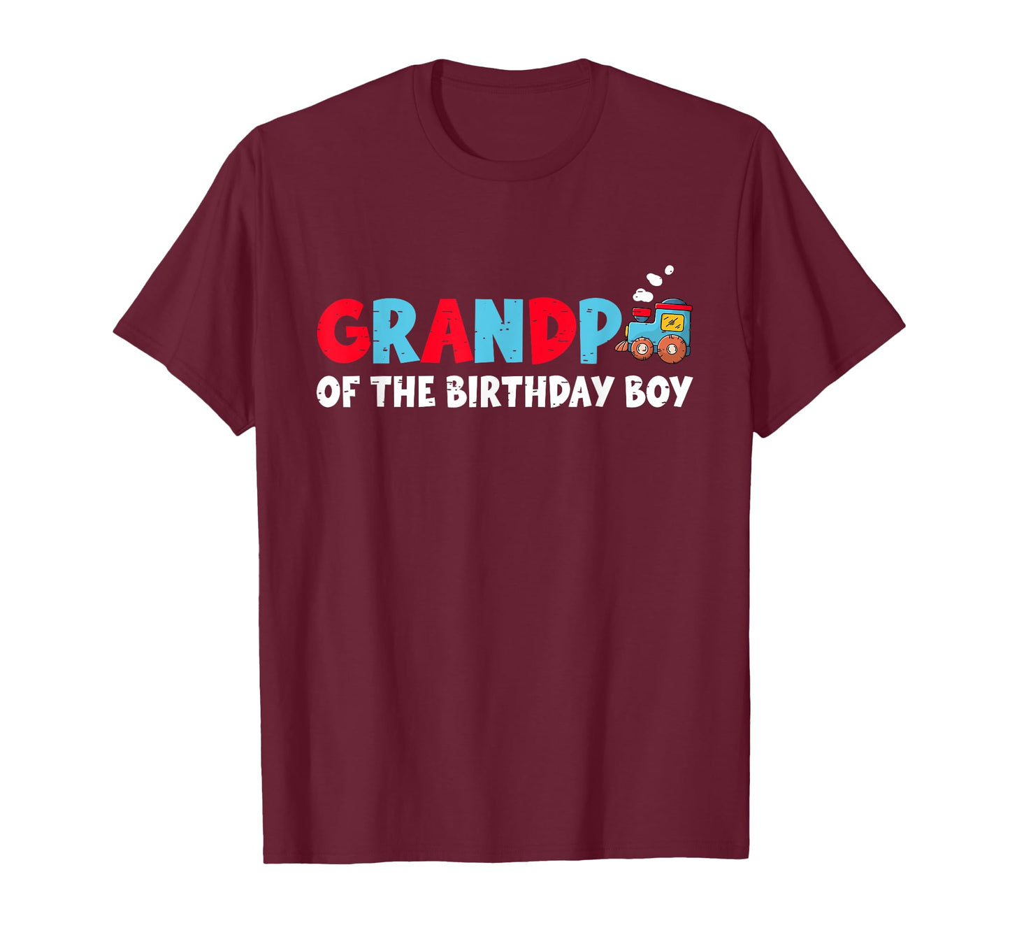 Grandpa Of The Birthday Kid Chugga Train Family Matching T-Shirt