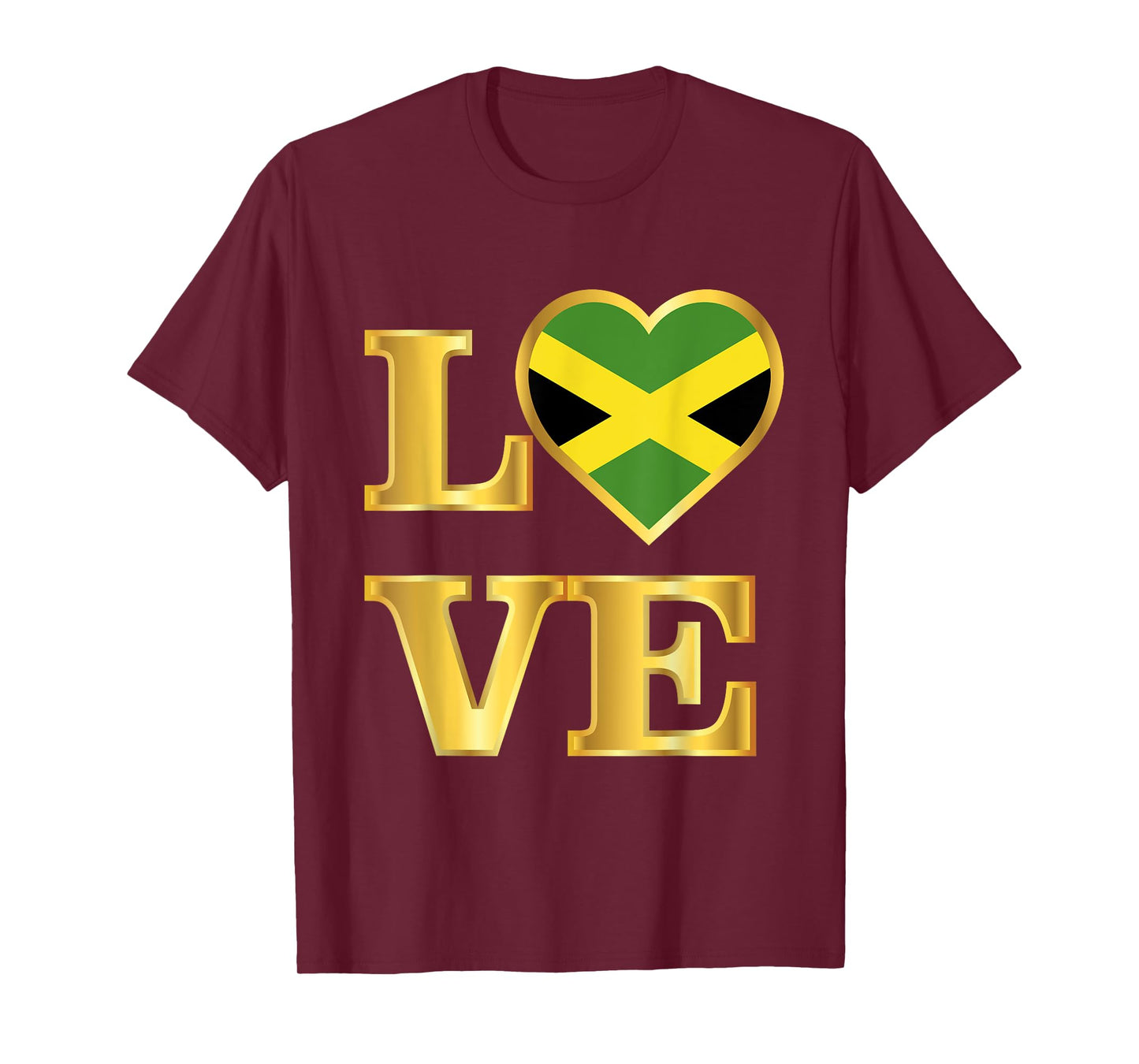 LOVE Jamaica Independence Day Jamaican Heart Jamaica Flag T-Shirt