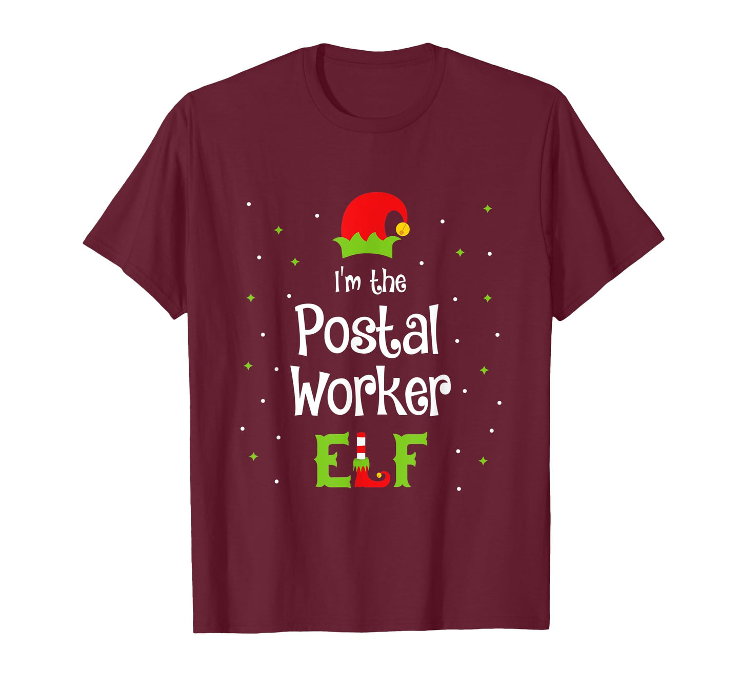 I'm The Postal Worker Elf Family Matching Christmas Gift T-Shirt