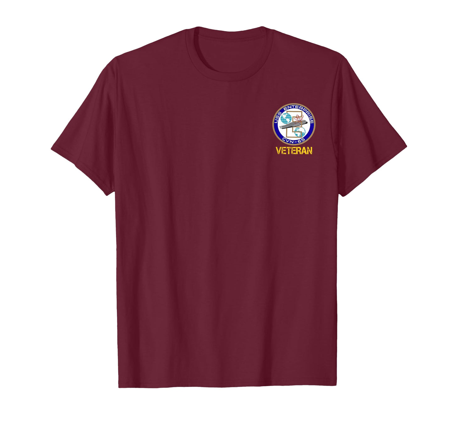 USS Enterprise CVN-65 Aircraft Carrier Logo Veterans Day T-Shirt