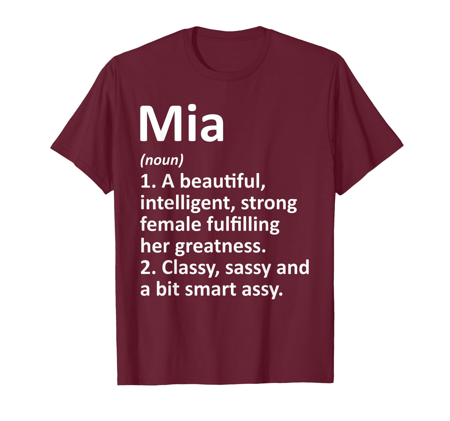 MIA Definition Personalized Name Funny Christmas Gift T-Shirt