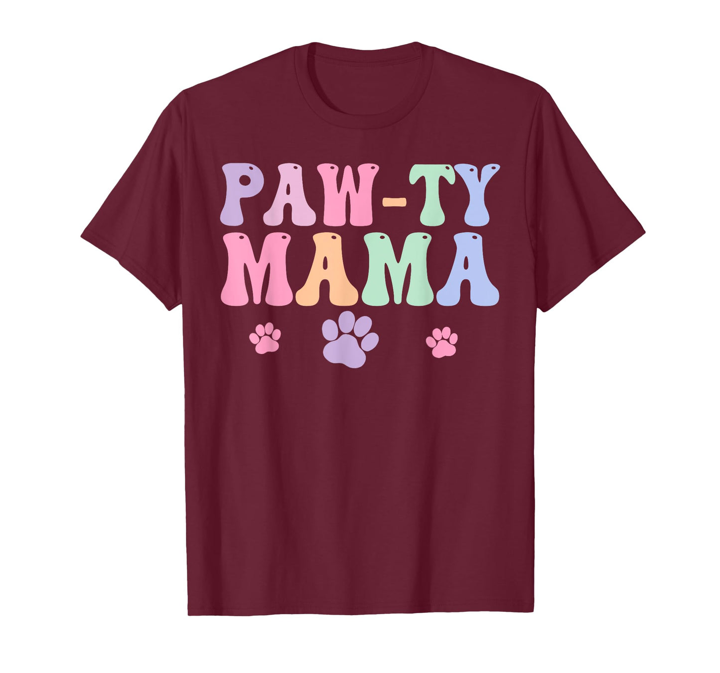Let's Pawty Girl Mama Puppy Dog Party Birthday Girl Family T-Shirt