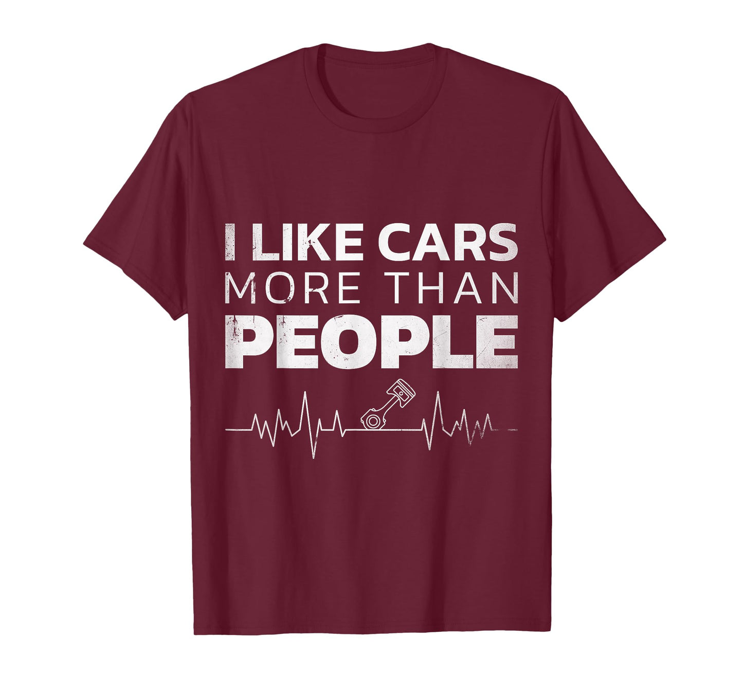 I like cars more than people men women T-Shirt