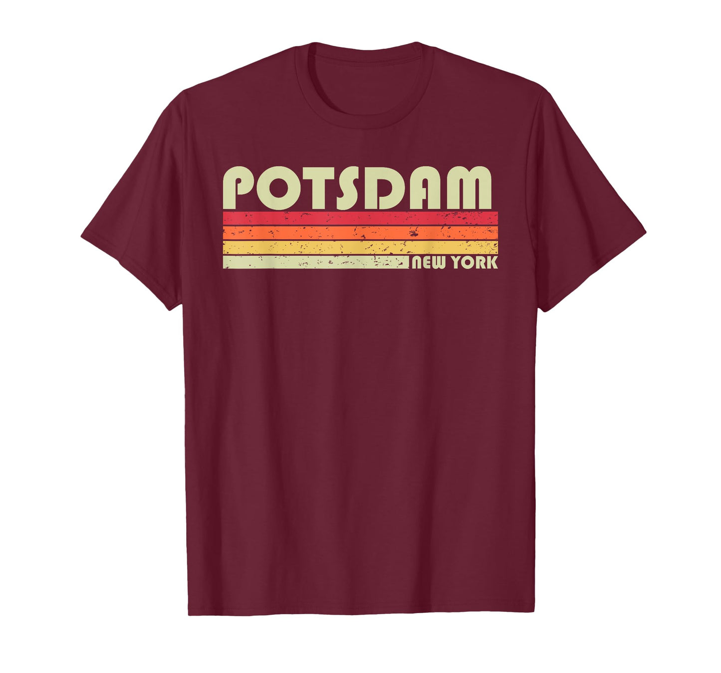 POTSDAM NY NEW YORK Funny City Home Roots Gift Retro 70s 80s T-Shirt